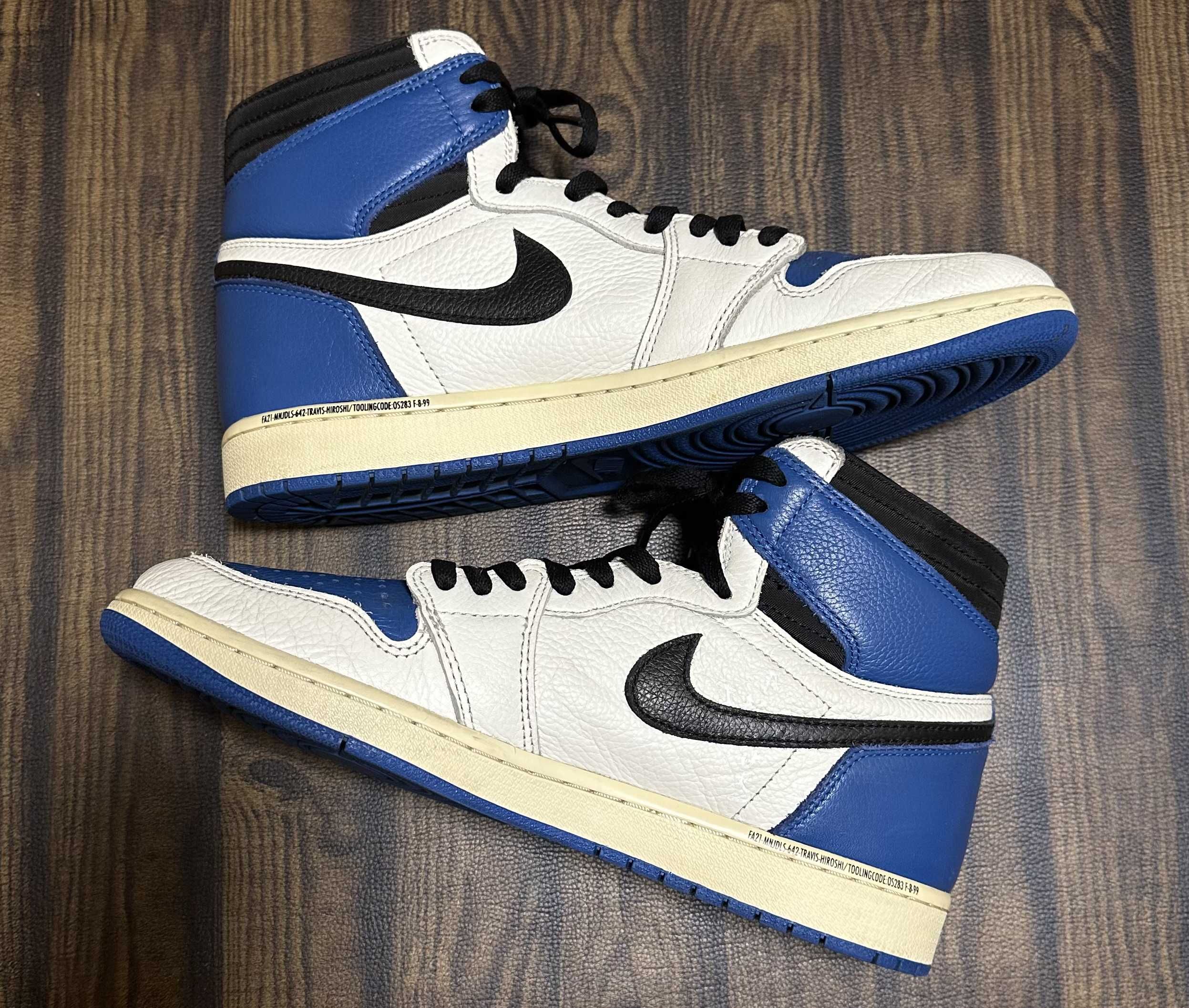 Travis Scott × fragment design × Nike Air Jordan 1 Retro High OG SP "Military Blue"