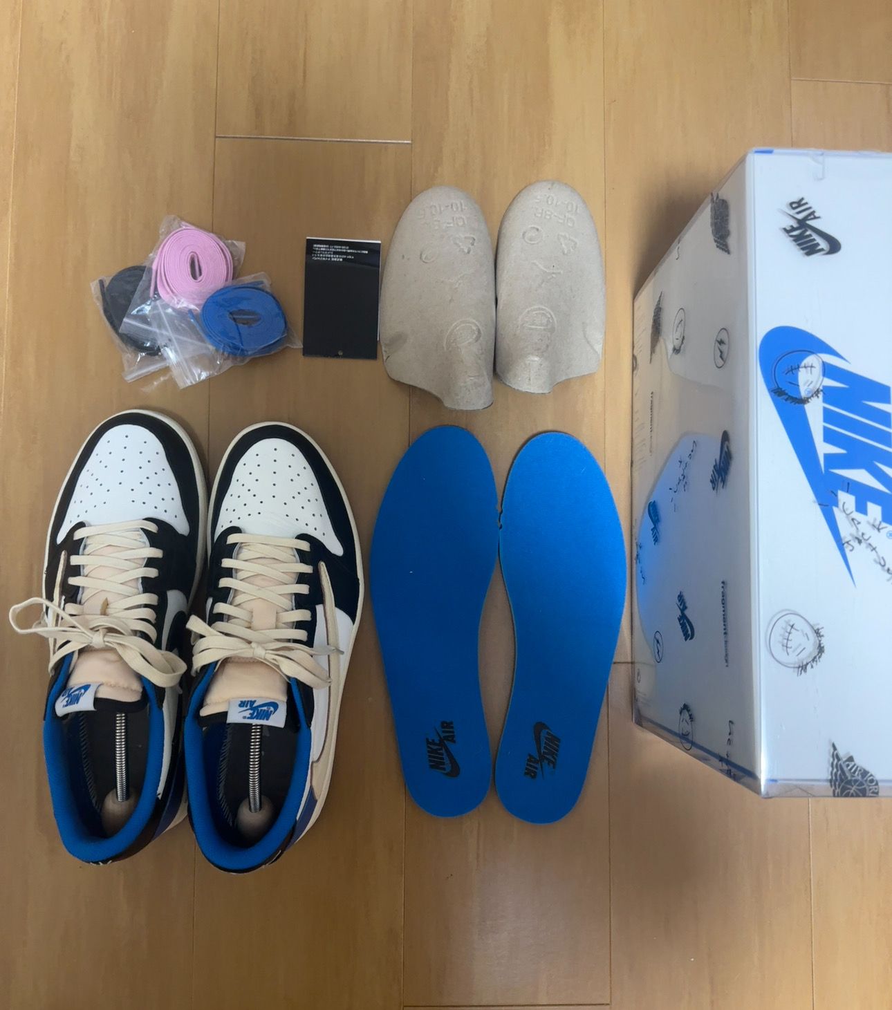 Travis Scott × fragment design × Nike Air Jordan 1 Low OG SP "Military Blue"