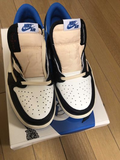 Travis Scott × fragment design × Nike Air Jordan 1 Low OG SP "Military Blue"