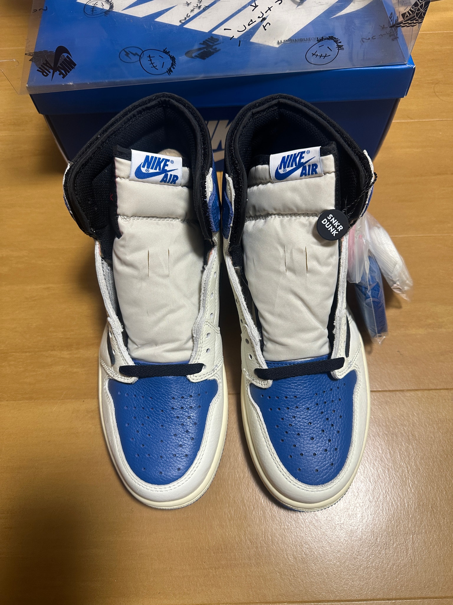 Travis Scott × fragment design × Nike Air Jordan 1 Retro High OG SP "Military Blue"