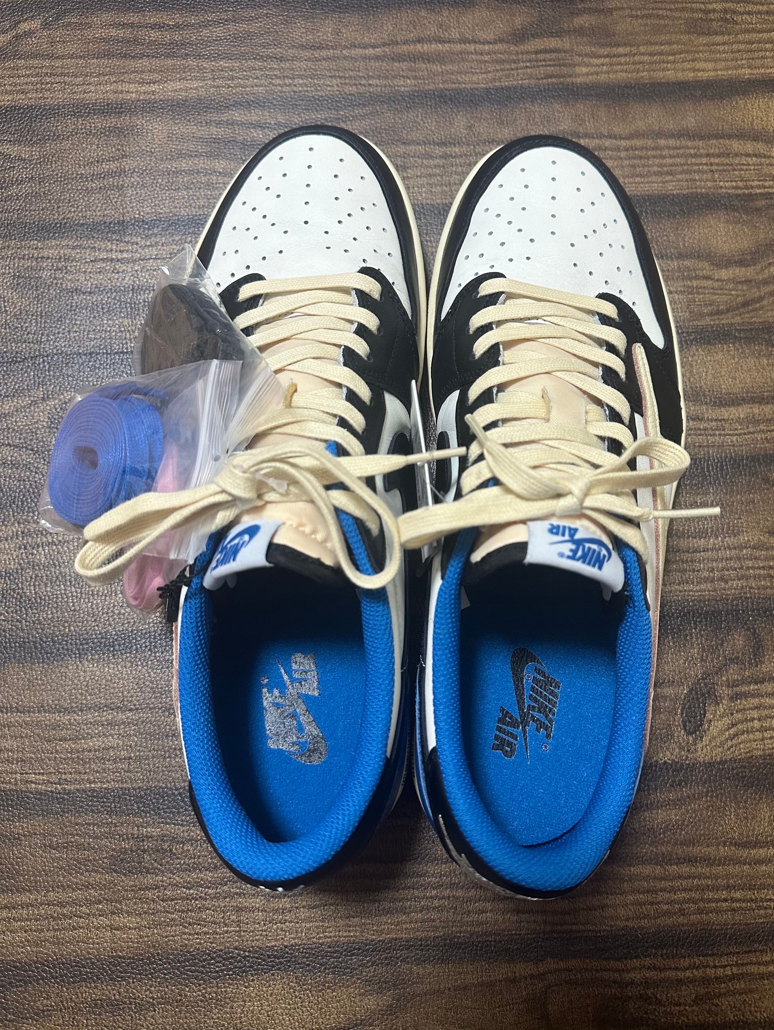 Travis Scott × fragment design × Nike Air Jordan 1 Low OG SP "Military Blue"