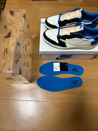 Travis Scott × fragment design × Nike Air Jordan 1 Low OG SP "Military Blue"
