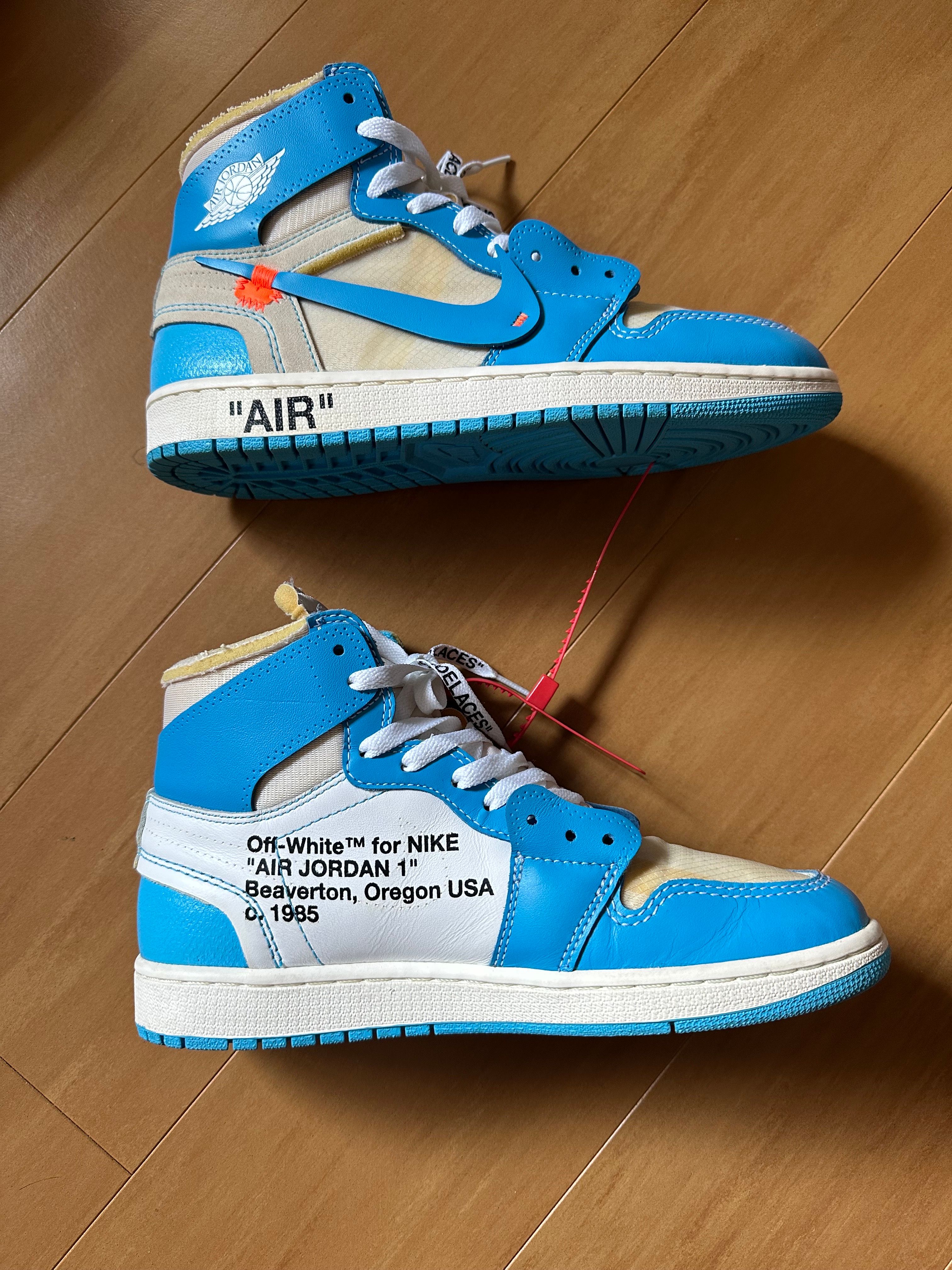 Off-White × Nike Air Jordan 1 High UNC "White/Dark Powder Blue"