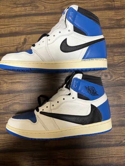 Travis Scott × fragment design × Nike Air Jordan 1 Retro High OG SP "Military Blue"
