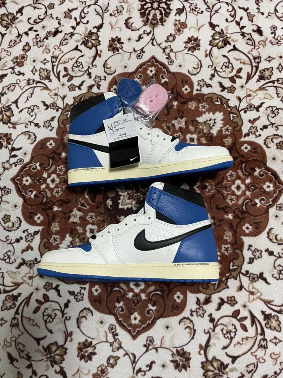 Travis Scott × fragment design × Nike Air Jordan 1 Retro High OG SP "Military Blue"