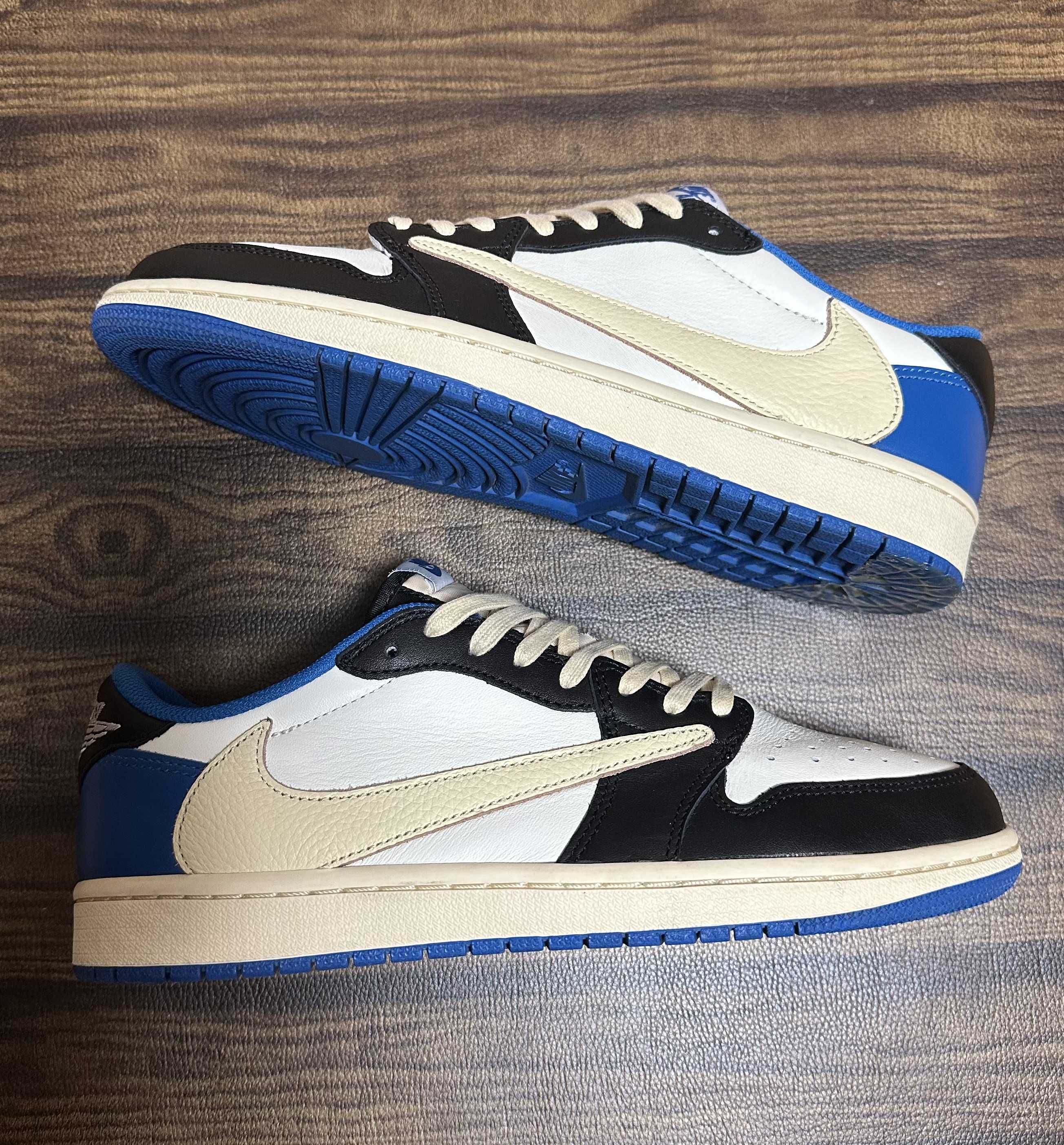 Travis Scott × fragment design × Nike Air Jordan 1 Low OG SP "Military Blue"