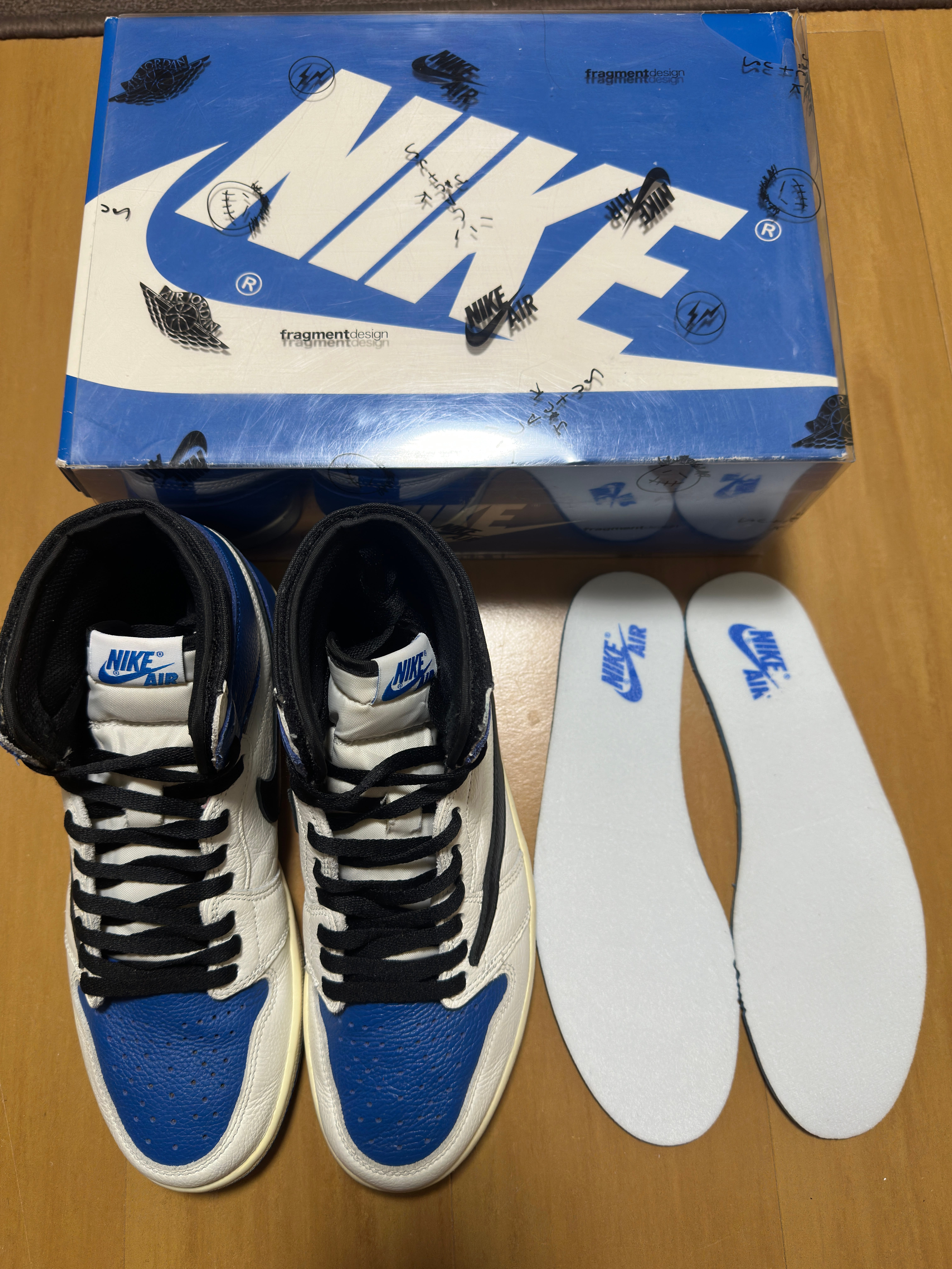 Travis Scott × fragment design × Nike Air Jordan 1 Retro High OG SP "Military Blue"