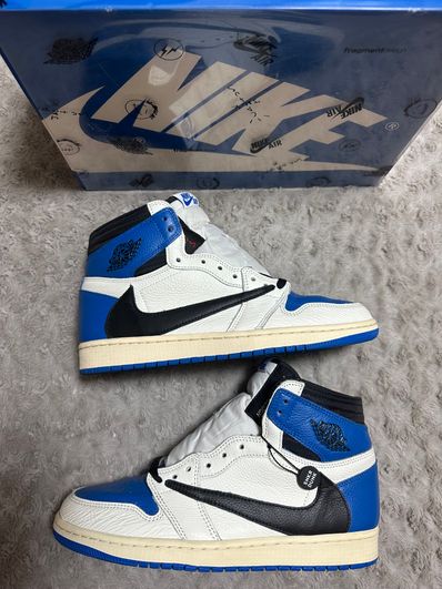 Travis Scott × fragment design × Nike Air Jordan 1 Retro High OG SP "Military Blue"