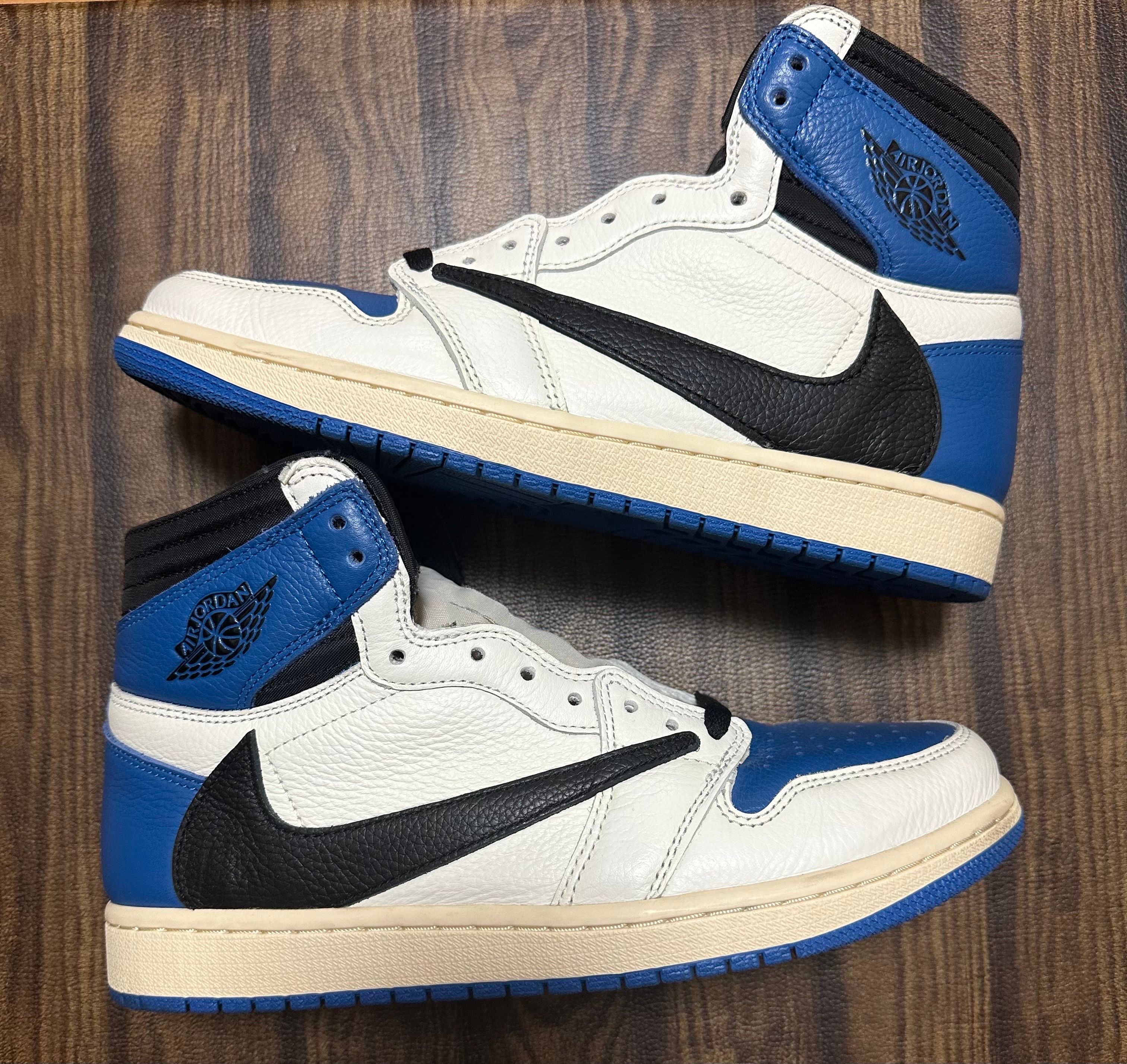 Travis Scott × fragment design × Nike Air Jordan 1 Retro High OG SP "Military Blue"