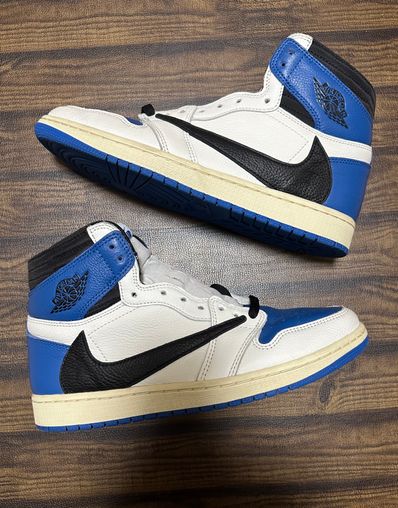 Travis Scott × fragment design × Nike Air Jordan 1 Retro High OG SP "Military Blue"