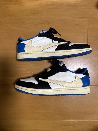 Travis Scott × fragment design × Nike Air Jordan 1 Low OG SP "Military Blue"