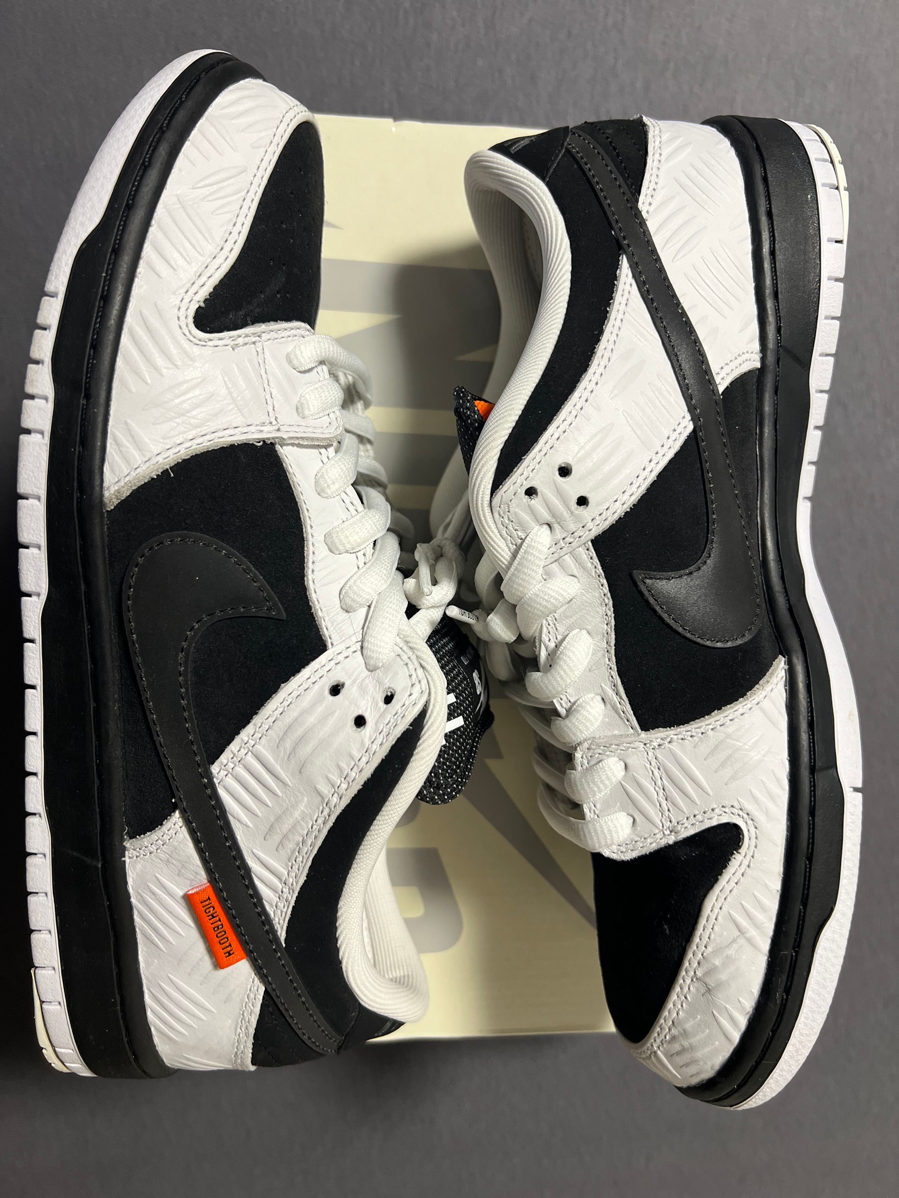 TIGHTBOOTH × Nike SB Dunk Low Pro QS "Black and White"