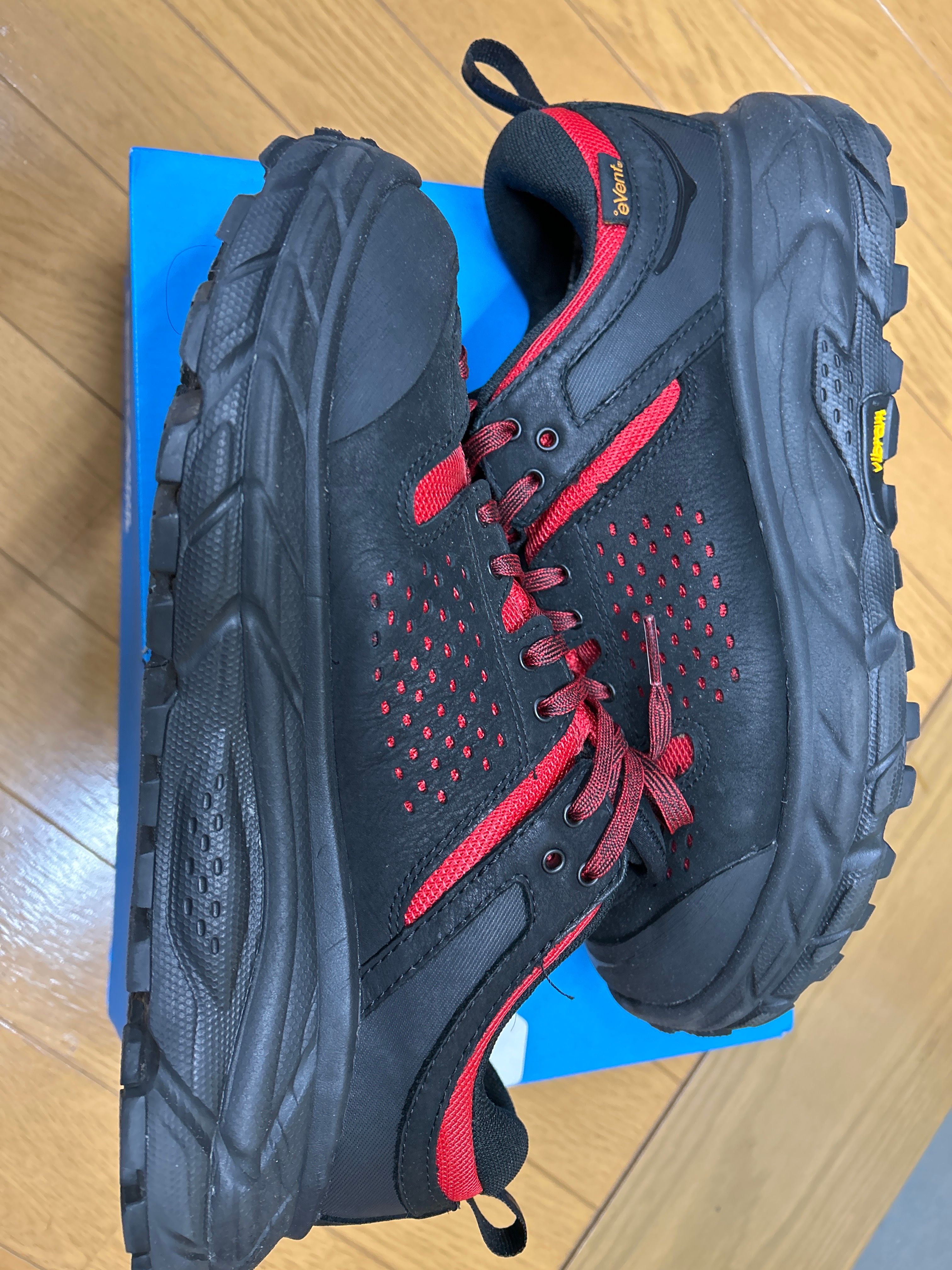 Engineered Garments × Hoka Tor Ultra Low "Black/Red"