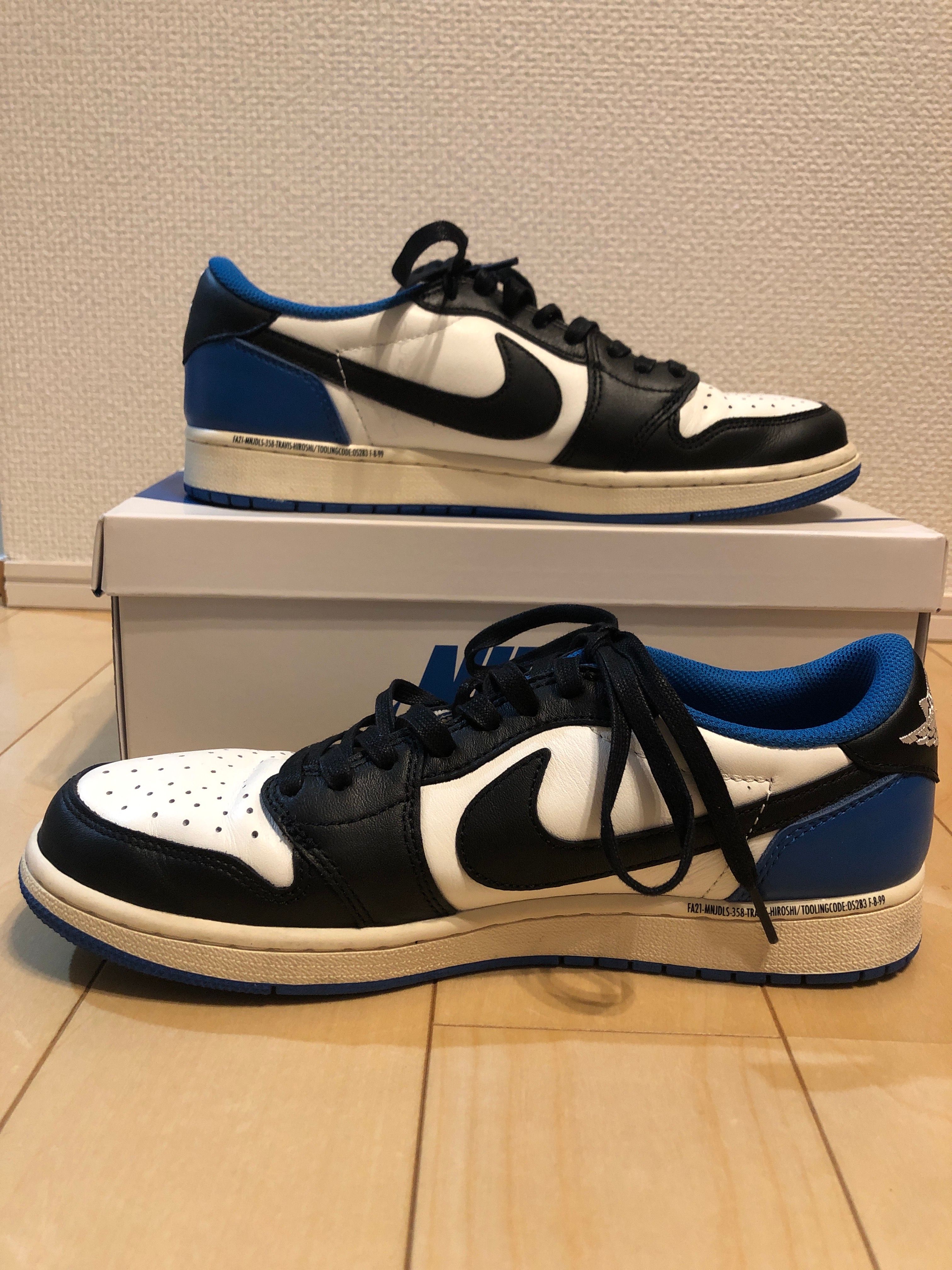 Travis Scott × fragment design × Nike Air Jordan 1 Low OG SP "Military Blue"