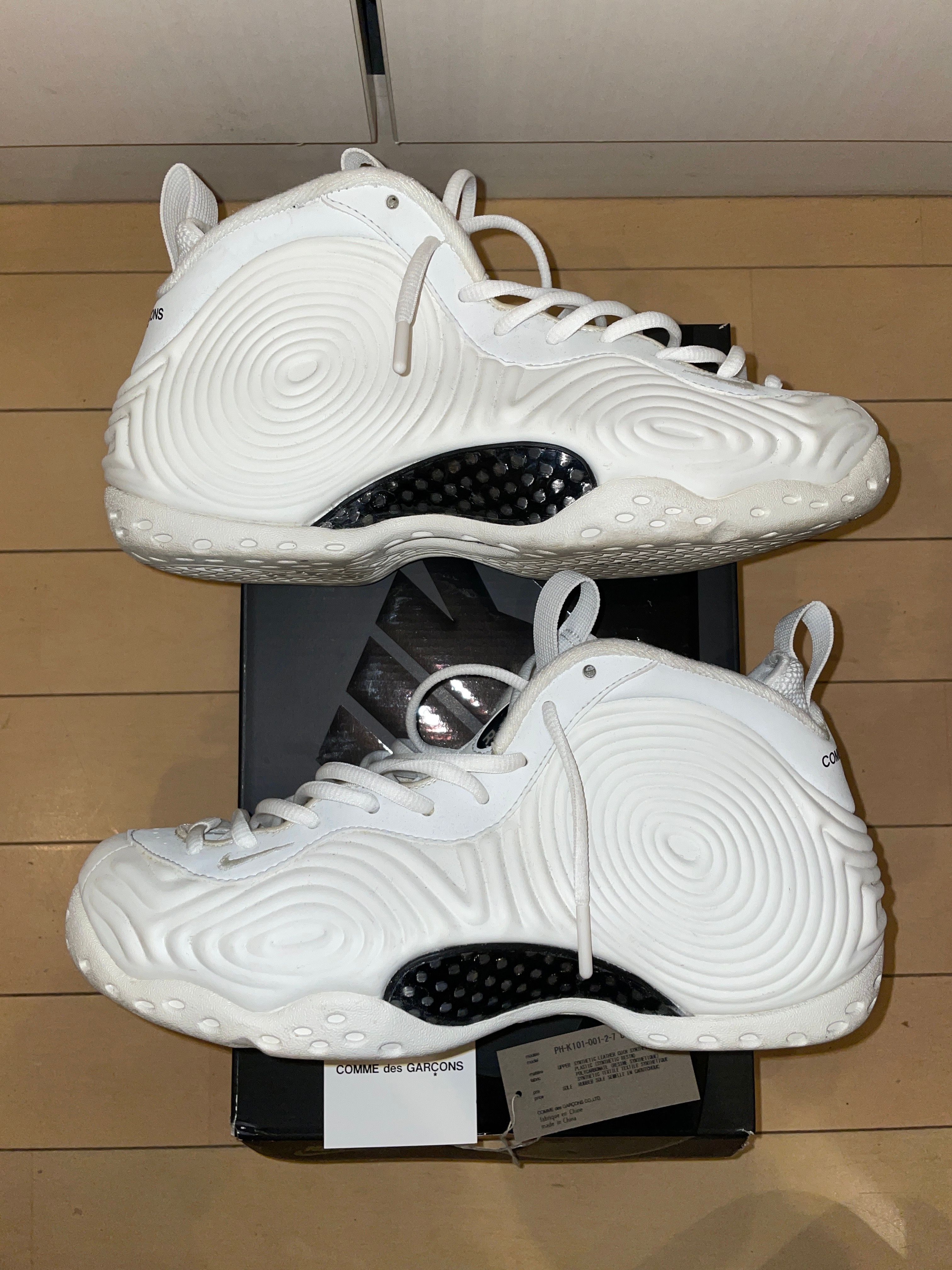 COMME des GARCONS × Nike Air Foamposite One "White"