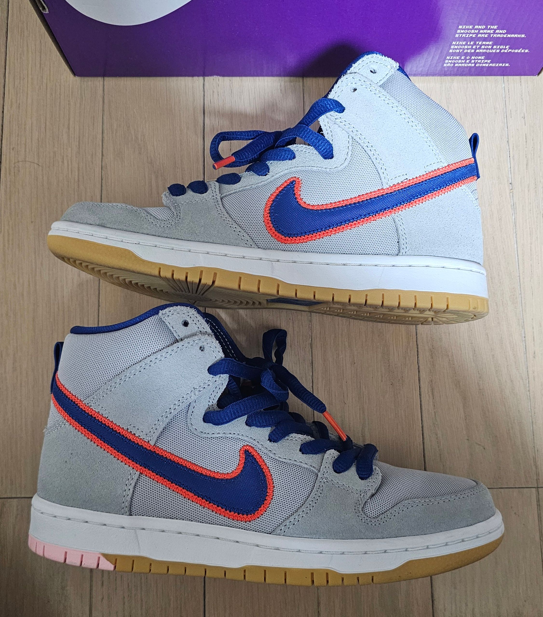 Nike SB Dunk High "Rush Blue and Team Orange/New York Mets"