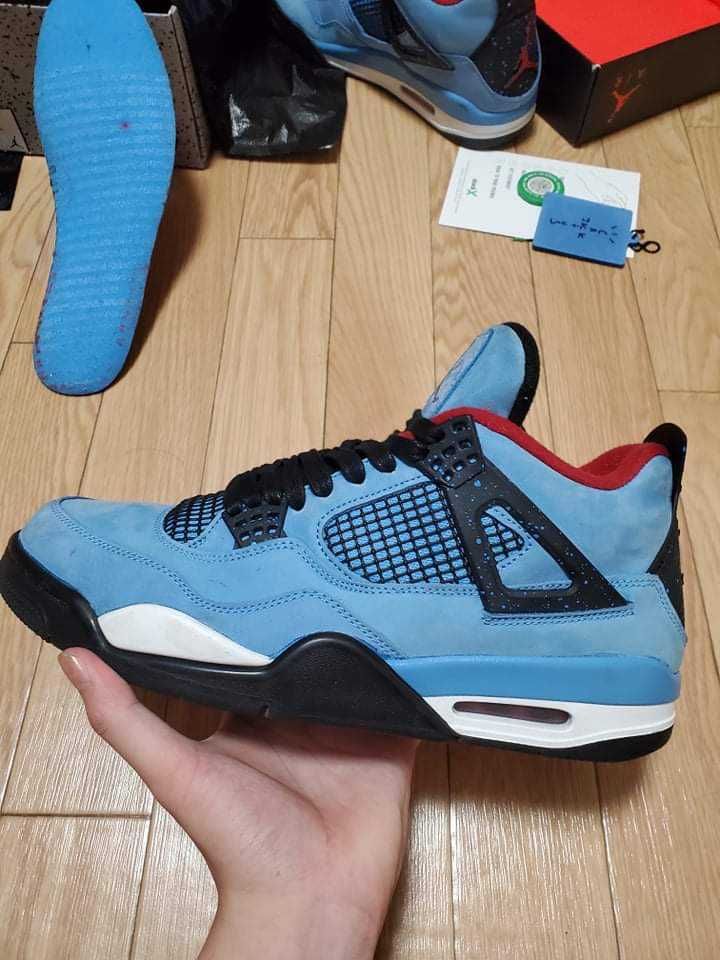 Travis Scott × Nike Air Jordan 4 Retro Cactus Jack "University Blue"