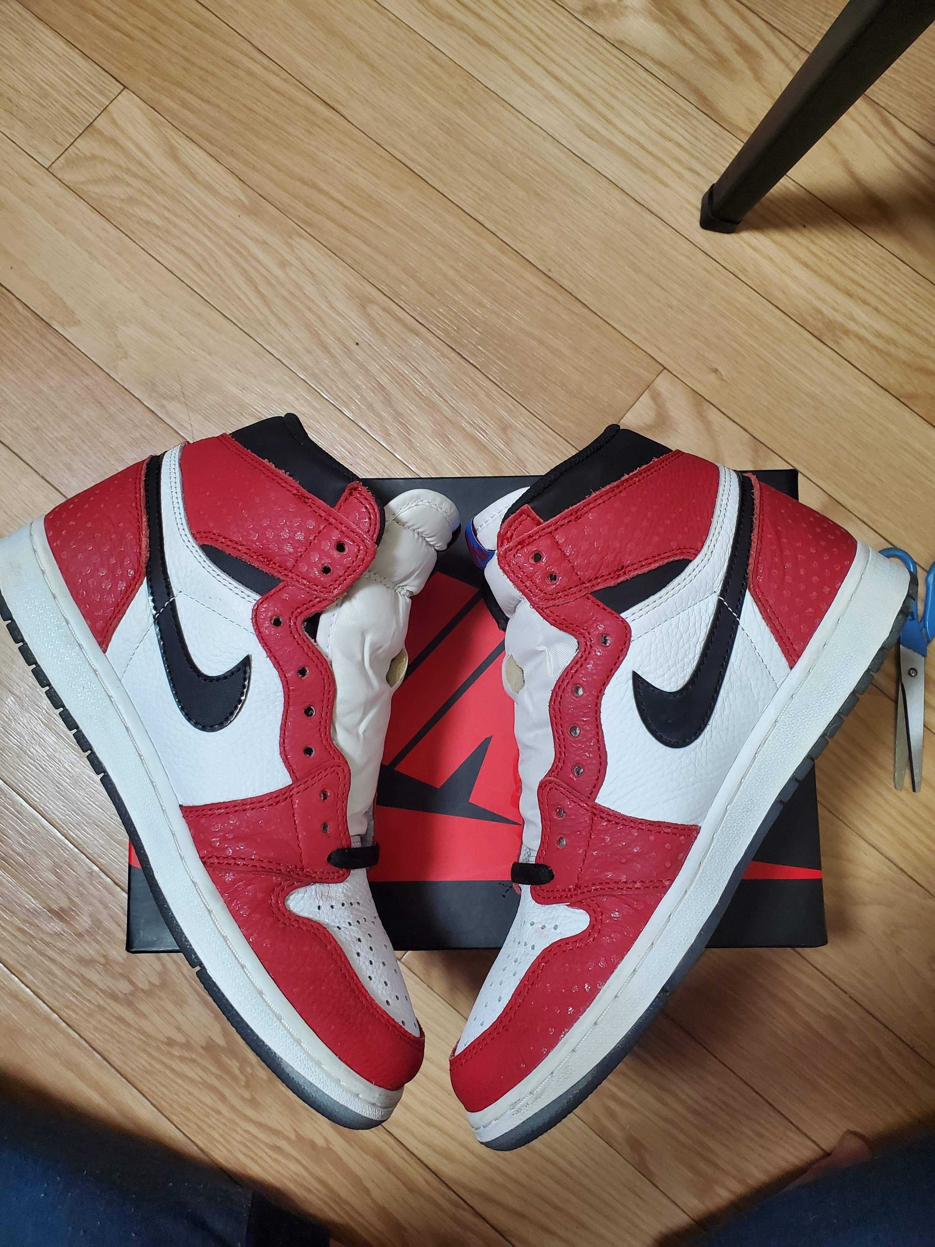 Spiderman × Nike Air Jordan 1 Origin Story "Gym Red/White/Photo Blue/Black"