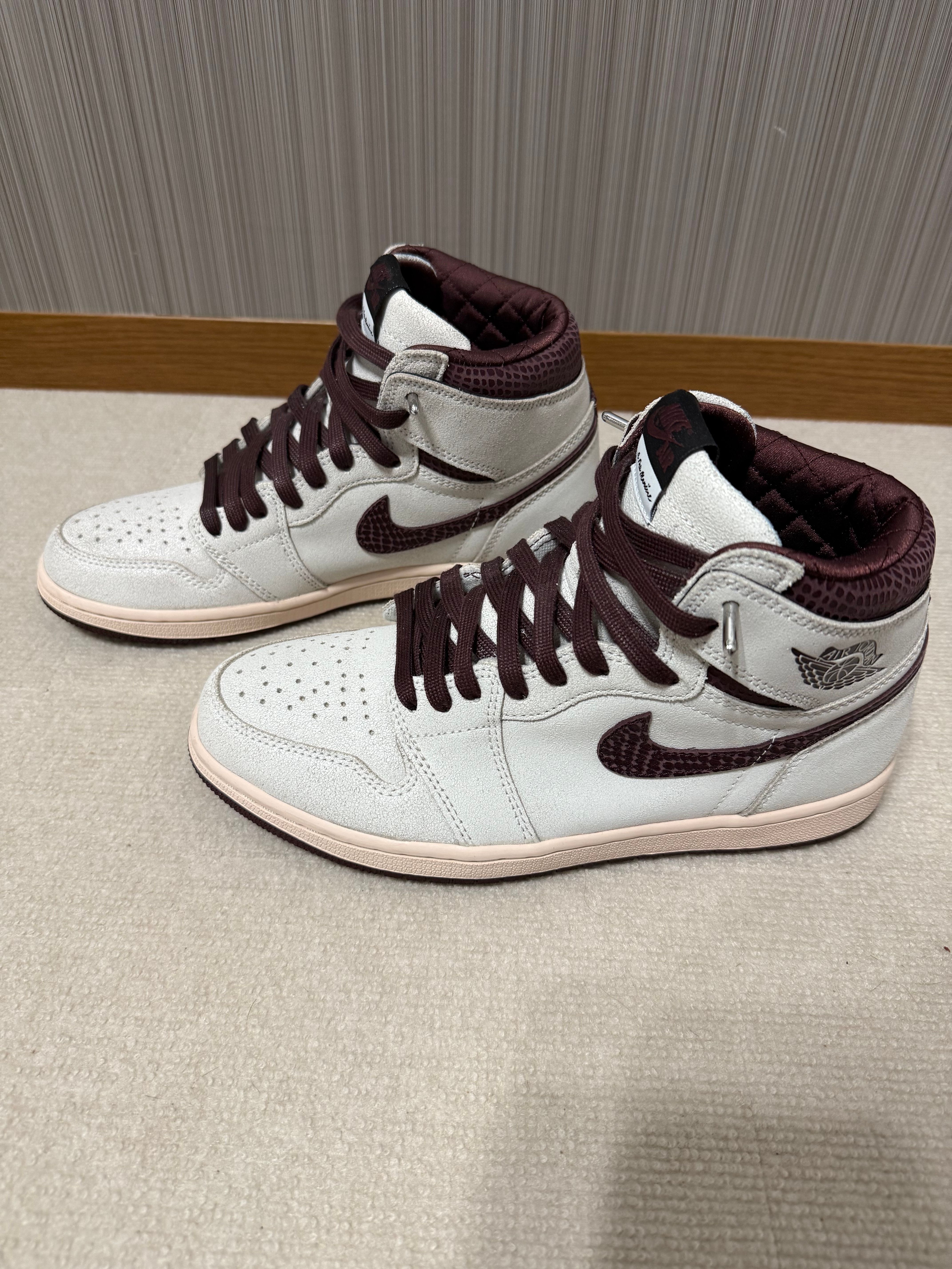 A Ma Maniere × Nike Air Jordan 1 Retro High OG "Sail and Burgundy"