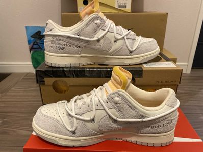 Off-White × Nike Dunk Low "Sail/Neutral Gray/Hyper Pink"