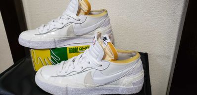 sacai × Nike Blazer Low "White Patent Leather"