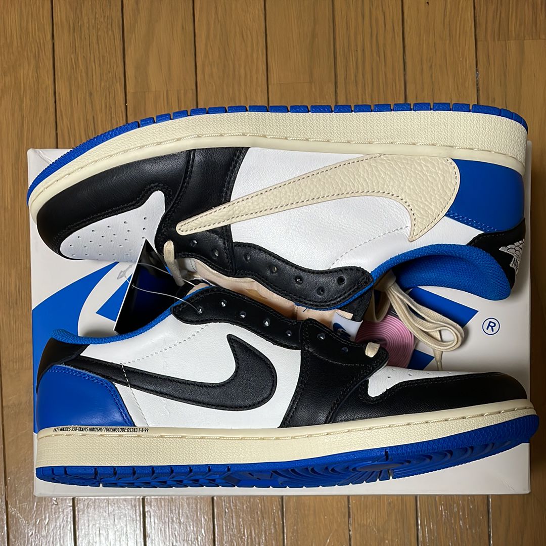 Travis Scott × fragment design × Nike Air Jordan 1 Low OG SP "Military Blue"