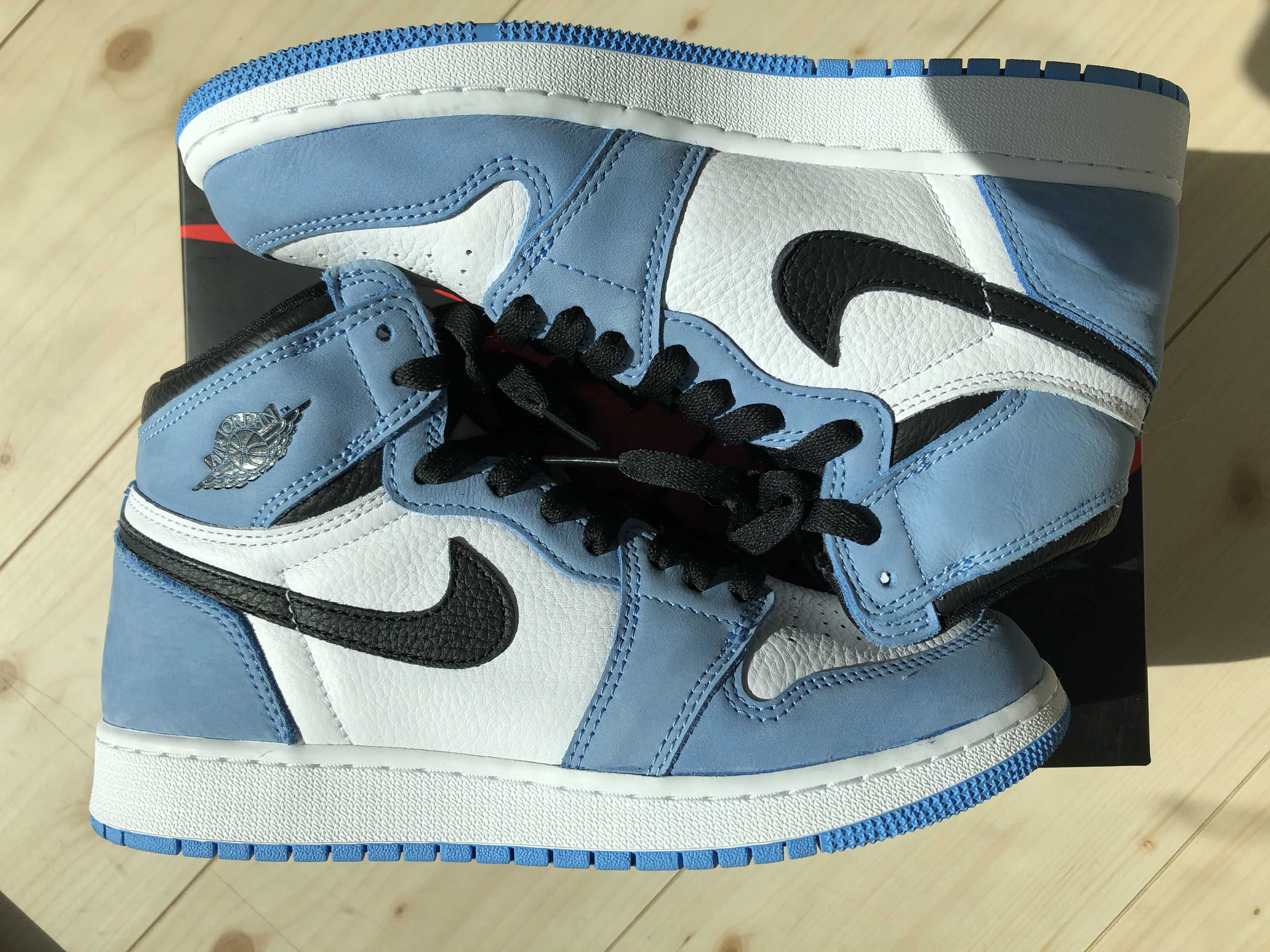 Nike GS Air Jordan 1 High "White/University Blue/Black"   