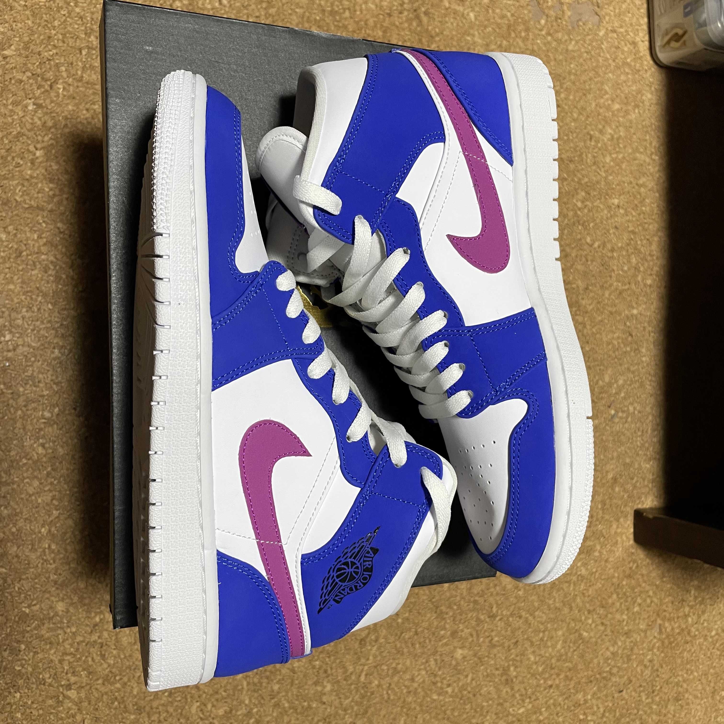Nike Air Jordan 1 Mid "Hyper Royal/Hyper Violet/White"