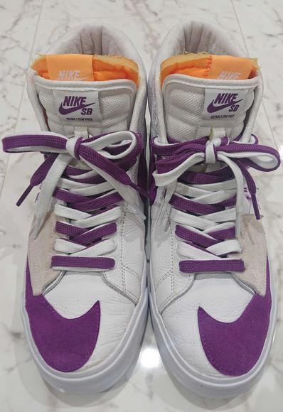 Nike SB Blazer Mid Edge "White/Purple/Gold"