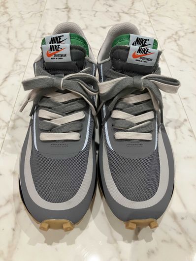 CLOT × Sacai × Nike LD Waffle "Grey Obsidian/Cool Grey"