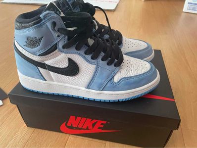 Nike GS Air Jordan 1 High "White/University Blue/Black"
