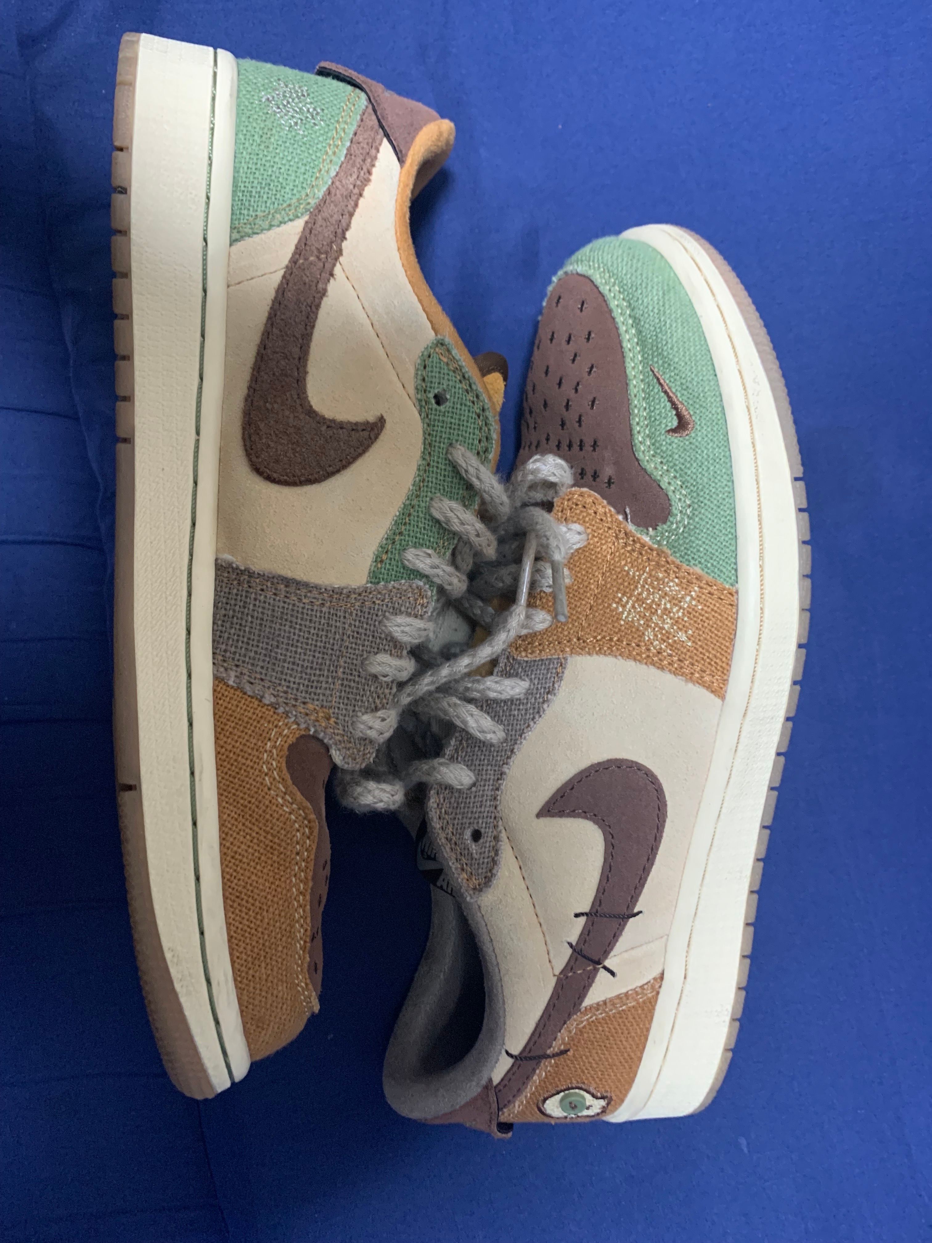 Zion Williamson × Nike Air Jordan 1 Low OG "Flax and Oil Green"
