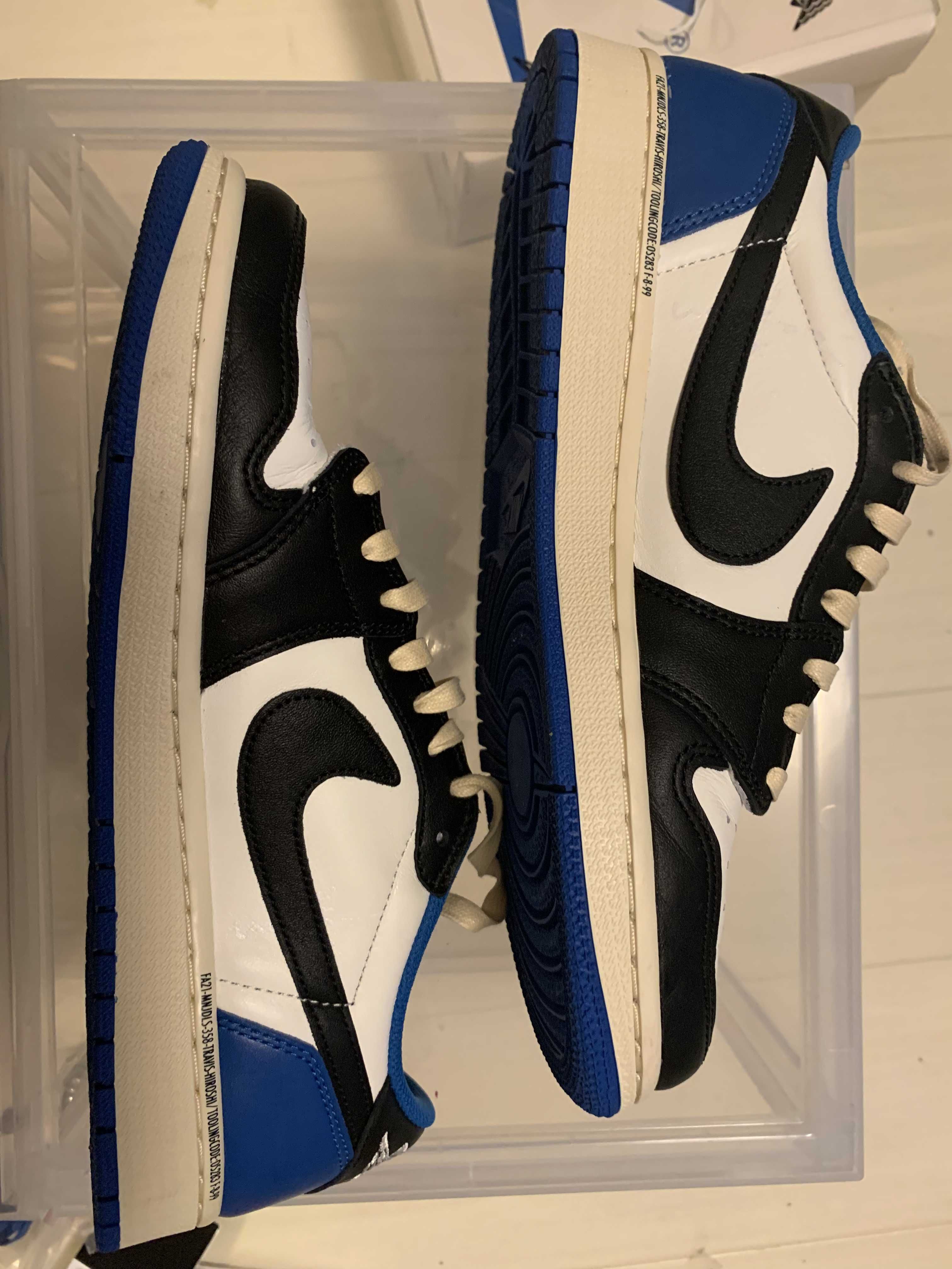 Travis Scott × fragment design × Nike Air Jordan 1 Low OG SP "Military Blue"