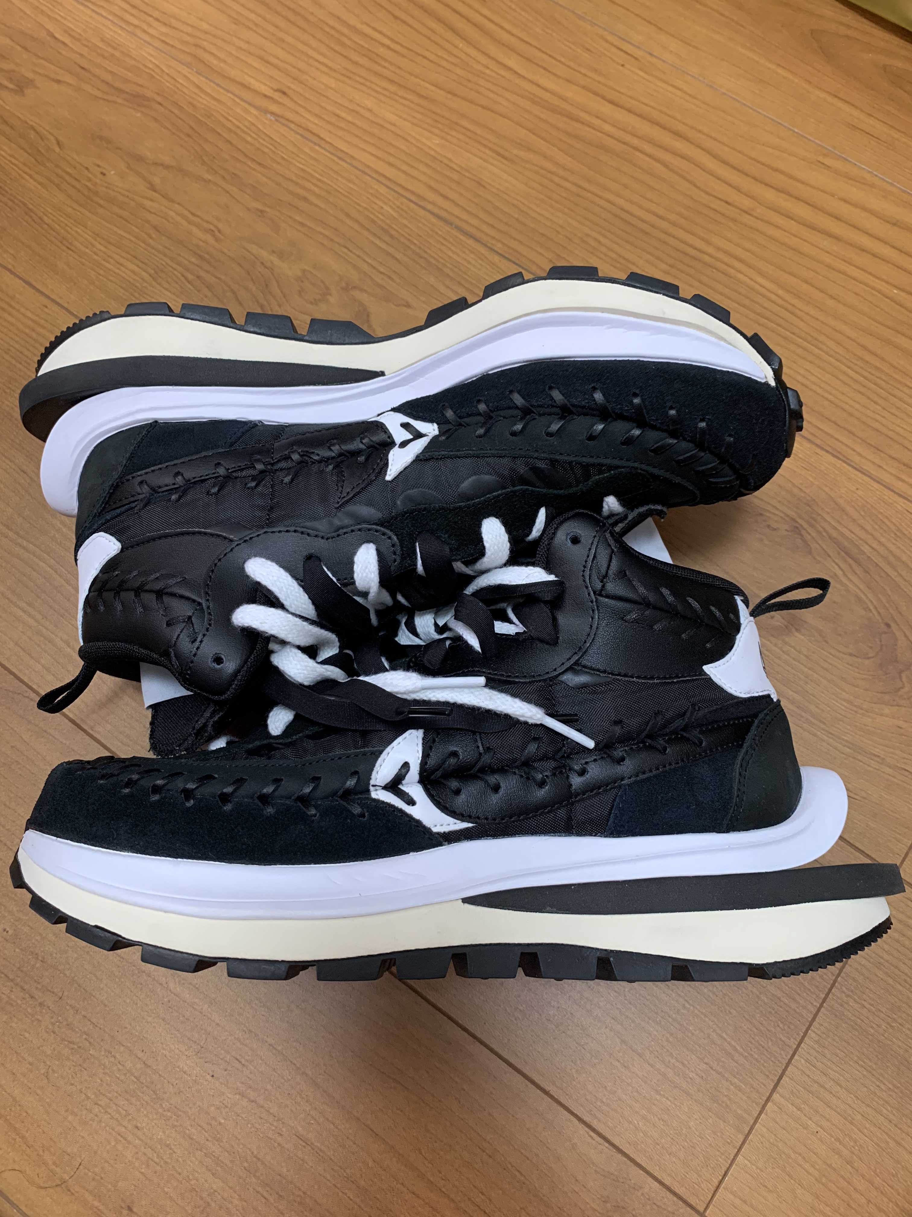 Jean-Paul Gaultier × sacai × Nike Vapor Waffle "Black/Black-White"