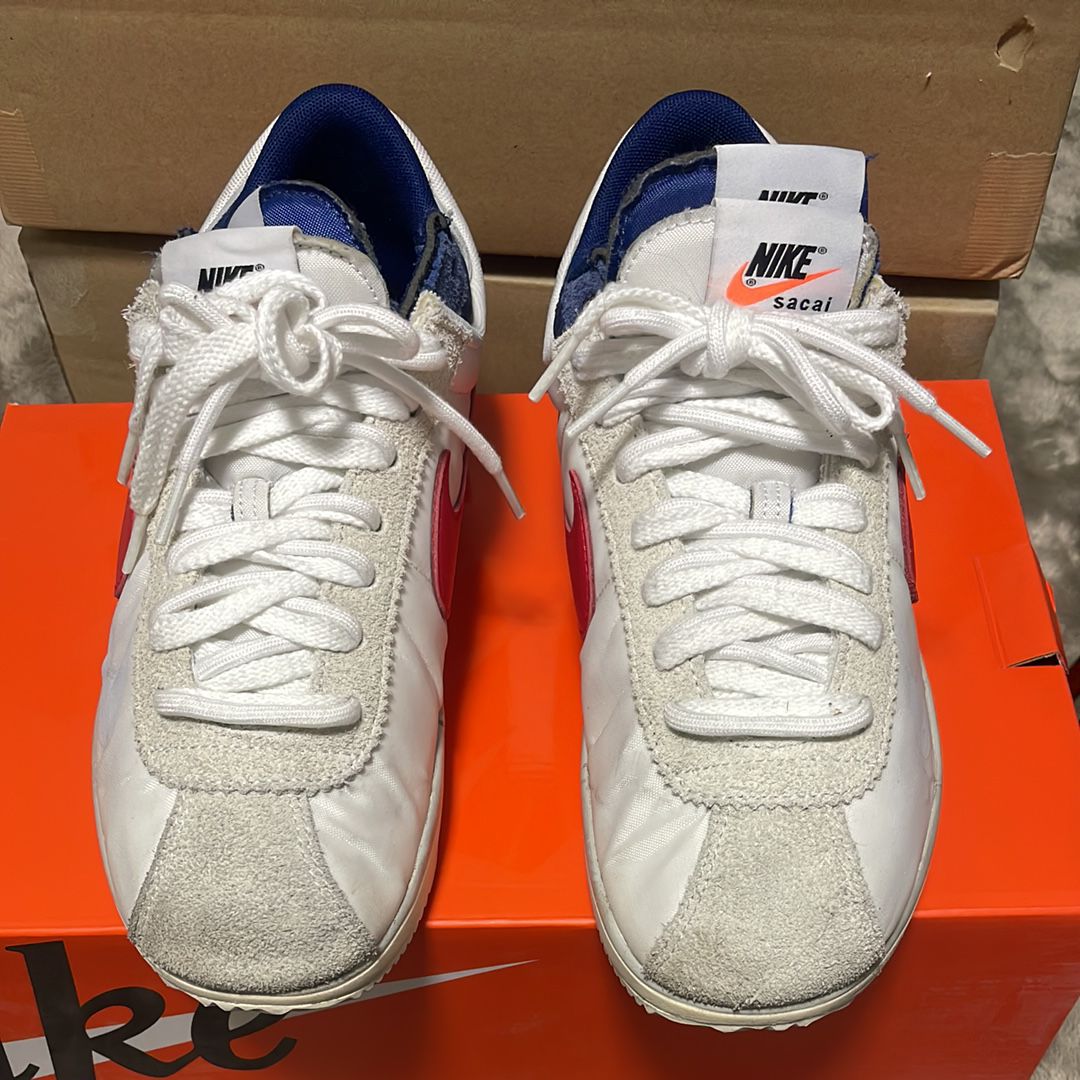 sacai × Nike Zoom Cortez "White and University Red"