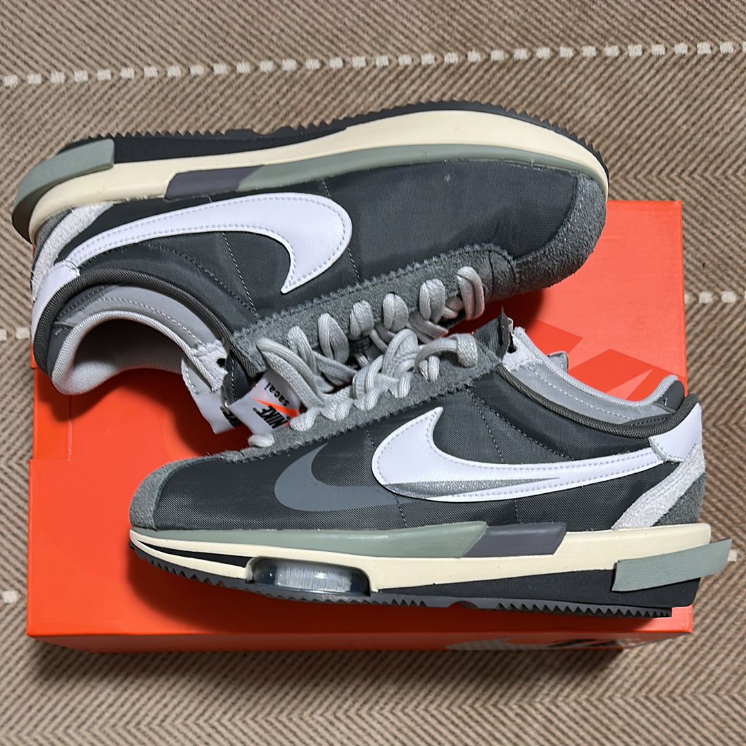 sacai × Nike Zoom Cortez "Iron Grey"