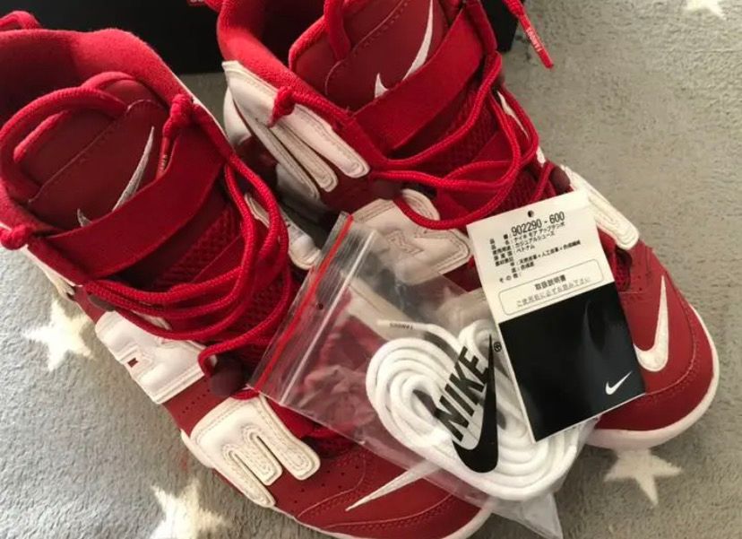 Supreme × Nike Air More Uptempo "White/Red"