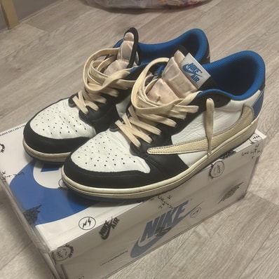 Travis Scott × fragment design × Nike Air Jordan 1 Low OG SP "Military Blue"