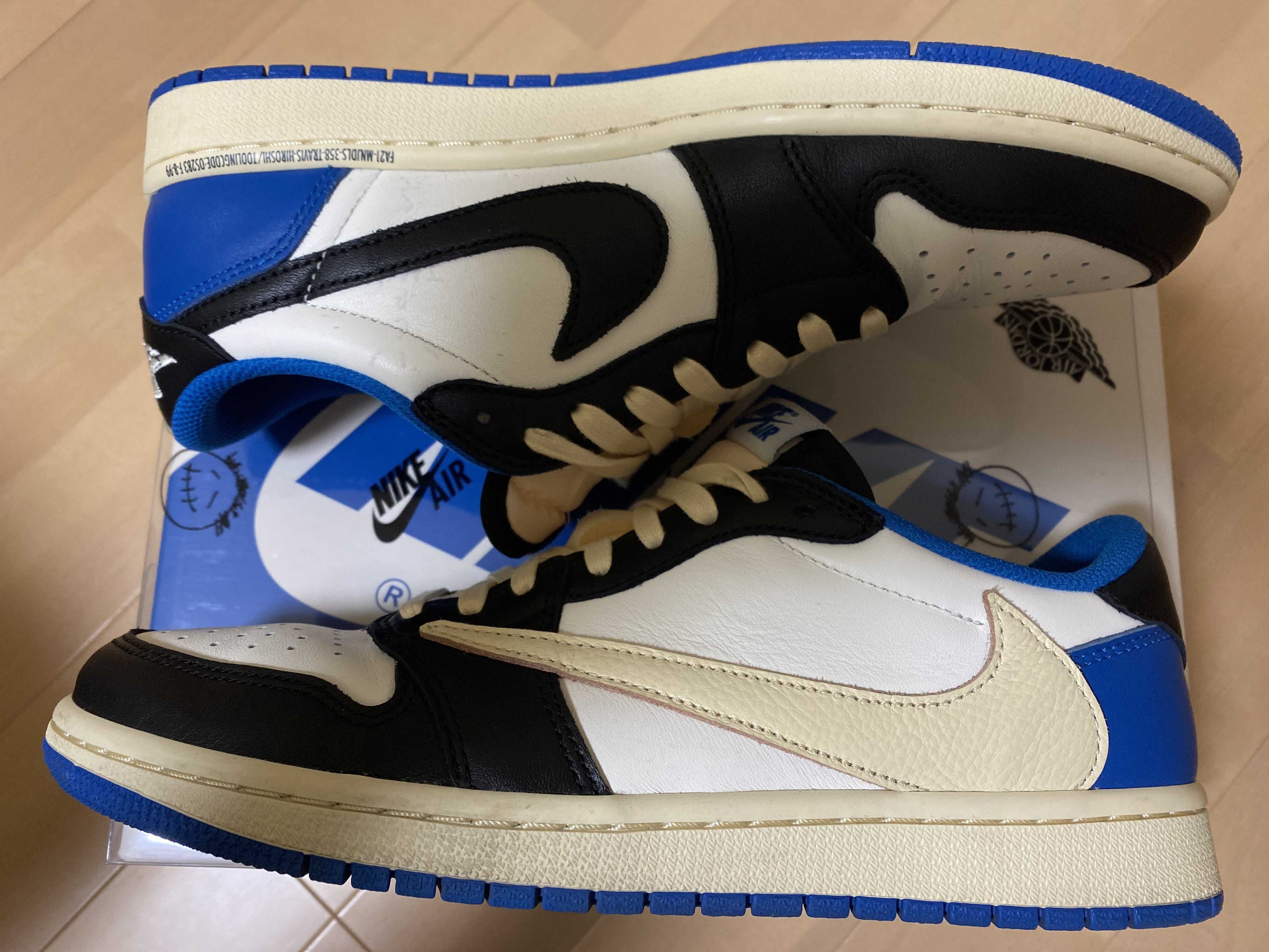 Travis Scott × fragment design × Nike Air Jordan 1 Low OG SP "Military Blue"