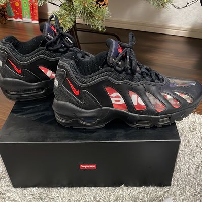 Supreme × Nike Air Max 96 "Black/Speed Red/Clear"