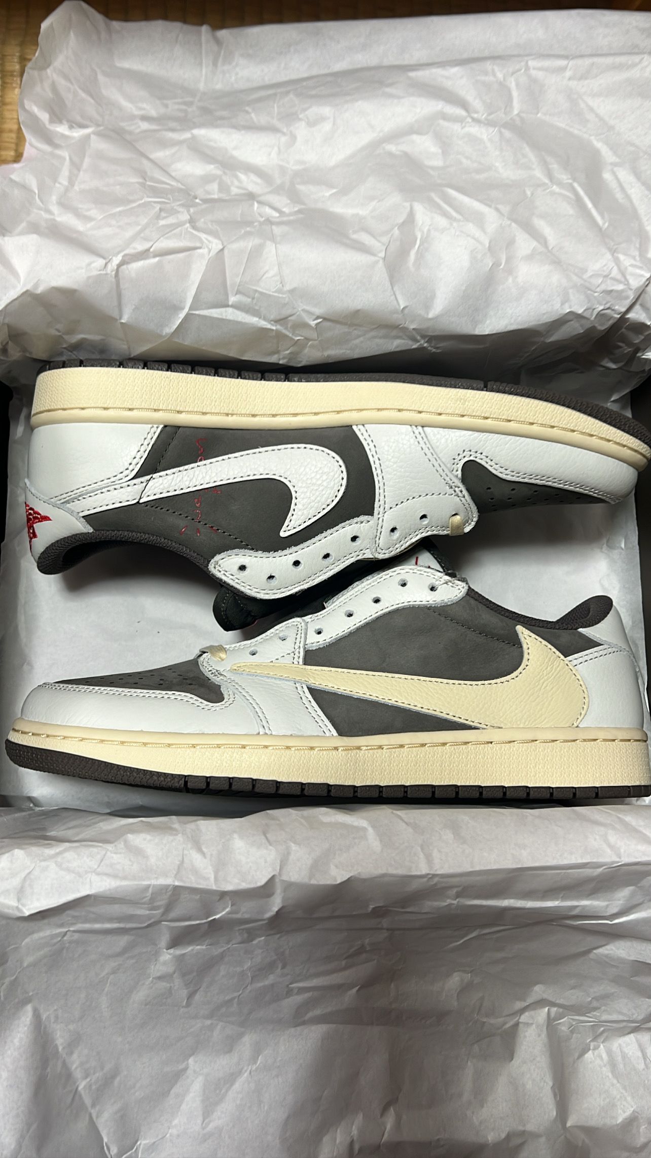 Travis Scott × Nike Air Jordan 1 Low OG SP "Reverse Mocha/Sail and Ridgerock"