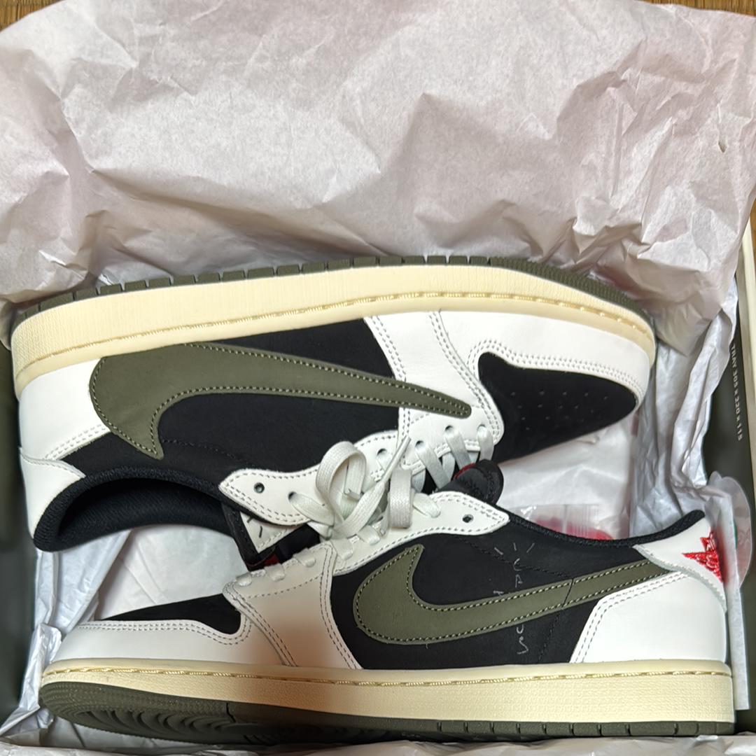 Travis Scott × Nike Women's Air Jordan 1 Low OG "Medium Olive"
