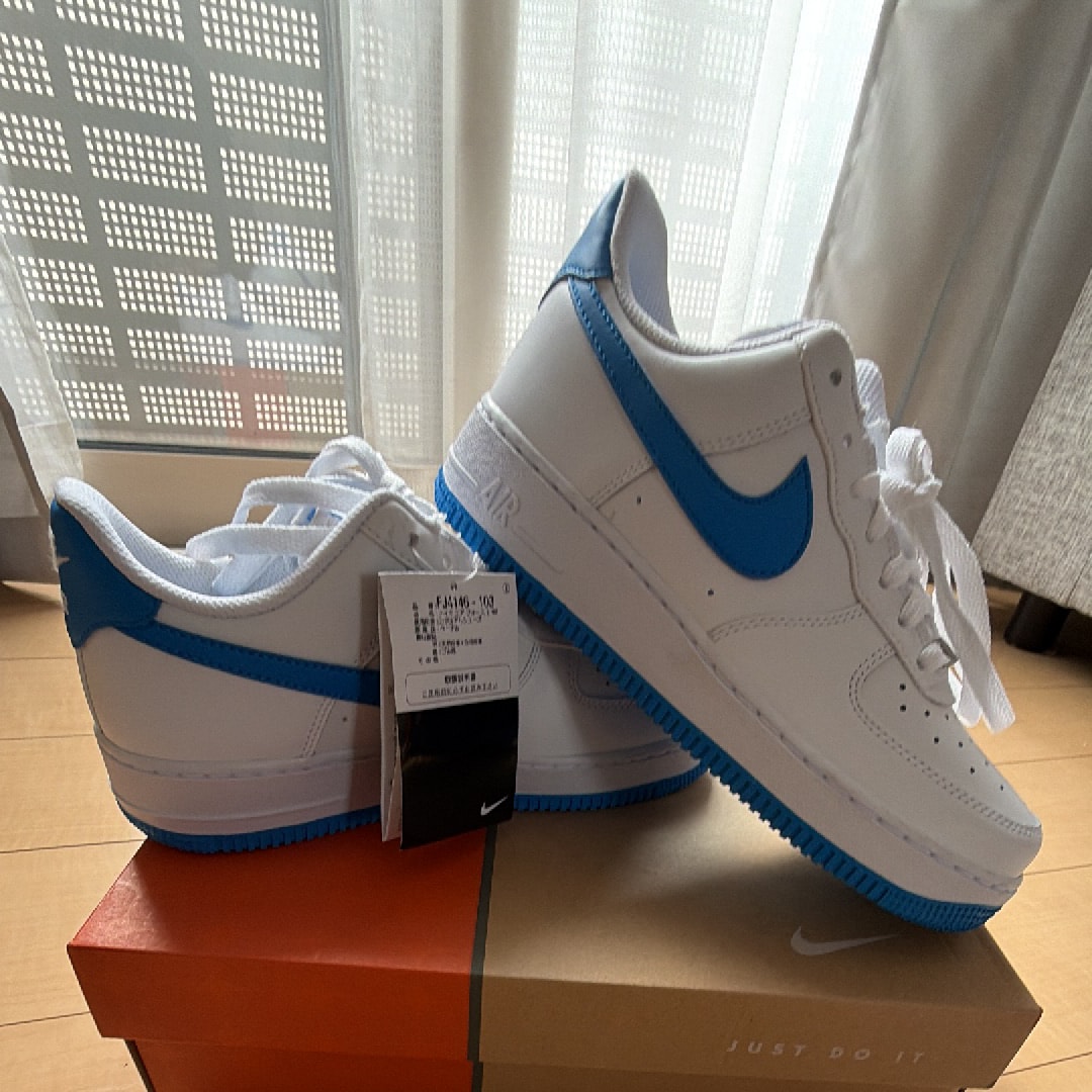 ナイキ エアフォース1 ロー "ホワイト/フォトブルー"