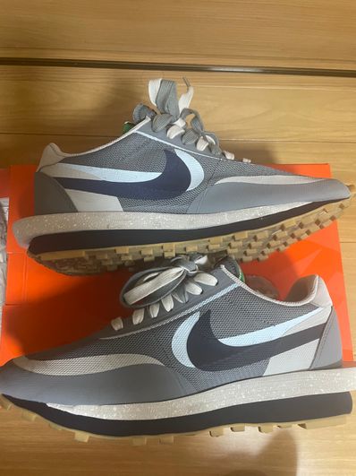 CLOT × Sacai × Nike LD Waffle "Grey Obsidian/Cool Grey"