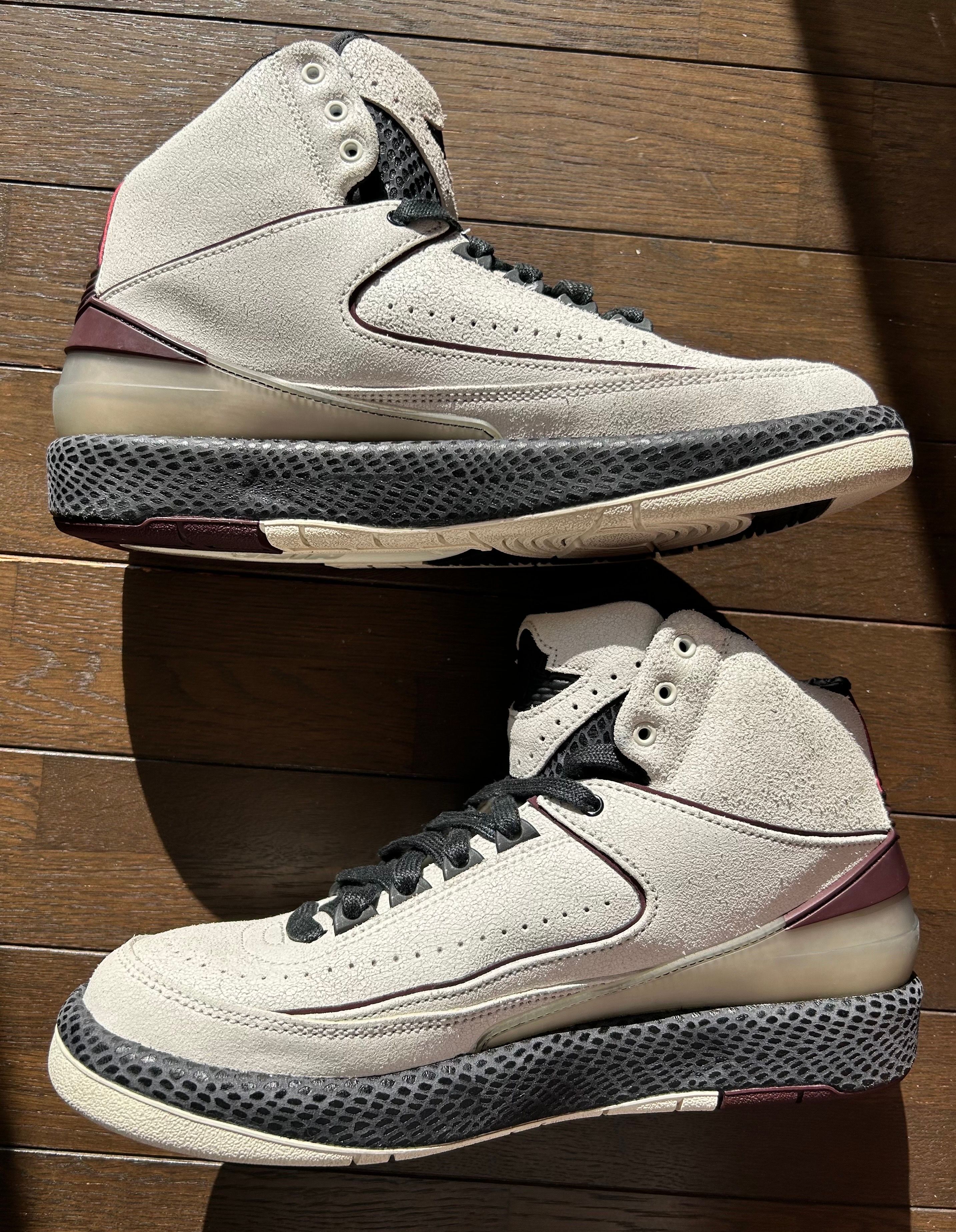 A Ma Maniere × Nike Air Jordan 2 "Airness/Sail and Burgundy"