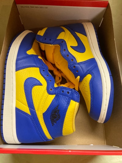 Nike Women's Air Jordan 1 High OG "Game Royal and Varsity Maize"