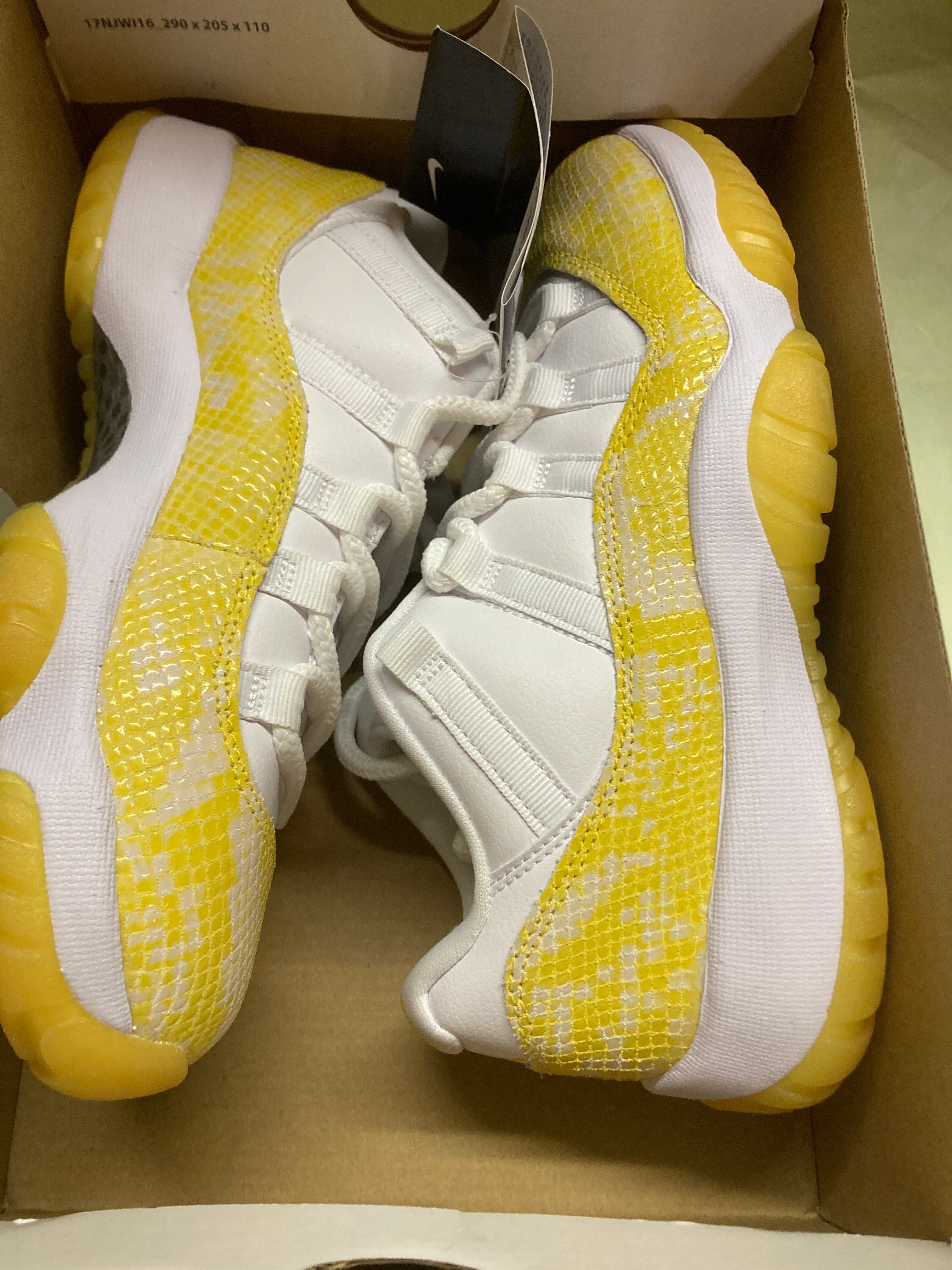 Nike Women's Air Jordan 11 Retro Low "Yellow Snake Skin"