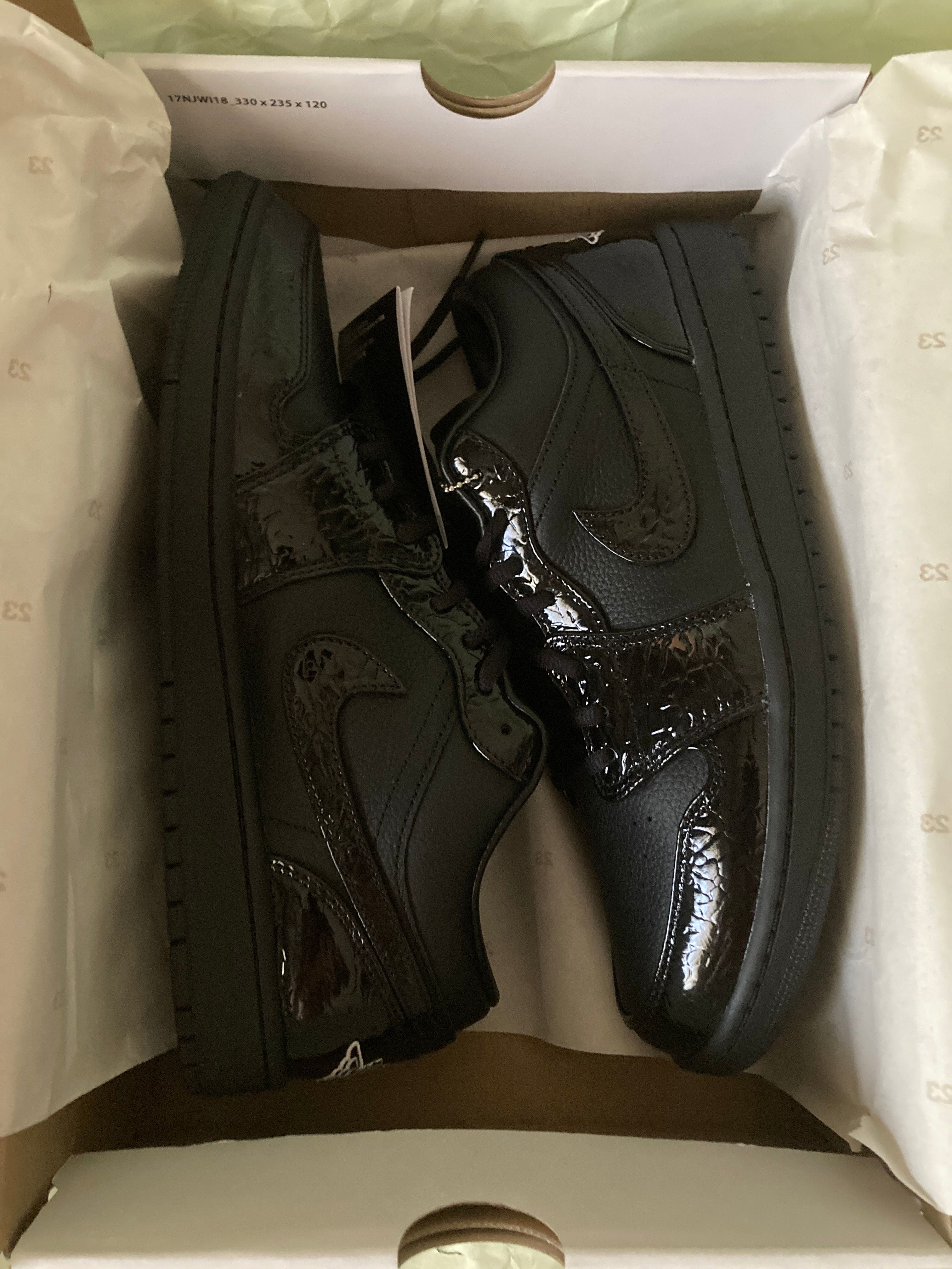 Nike Women's Air Jordan 1 Low SE "Black Croc"