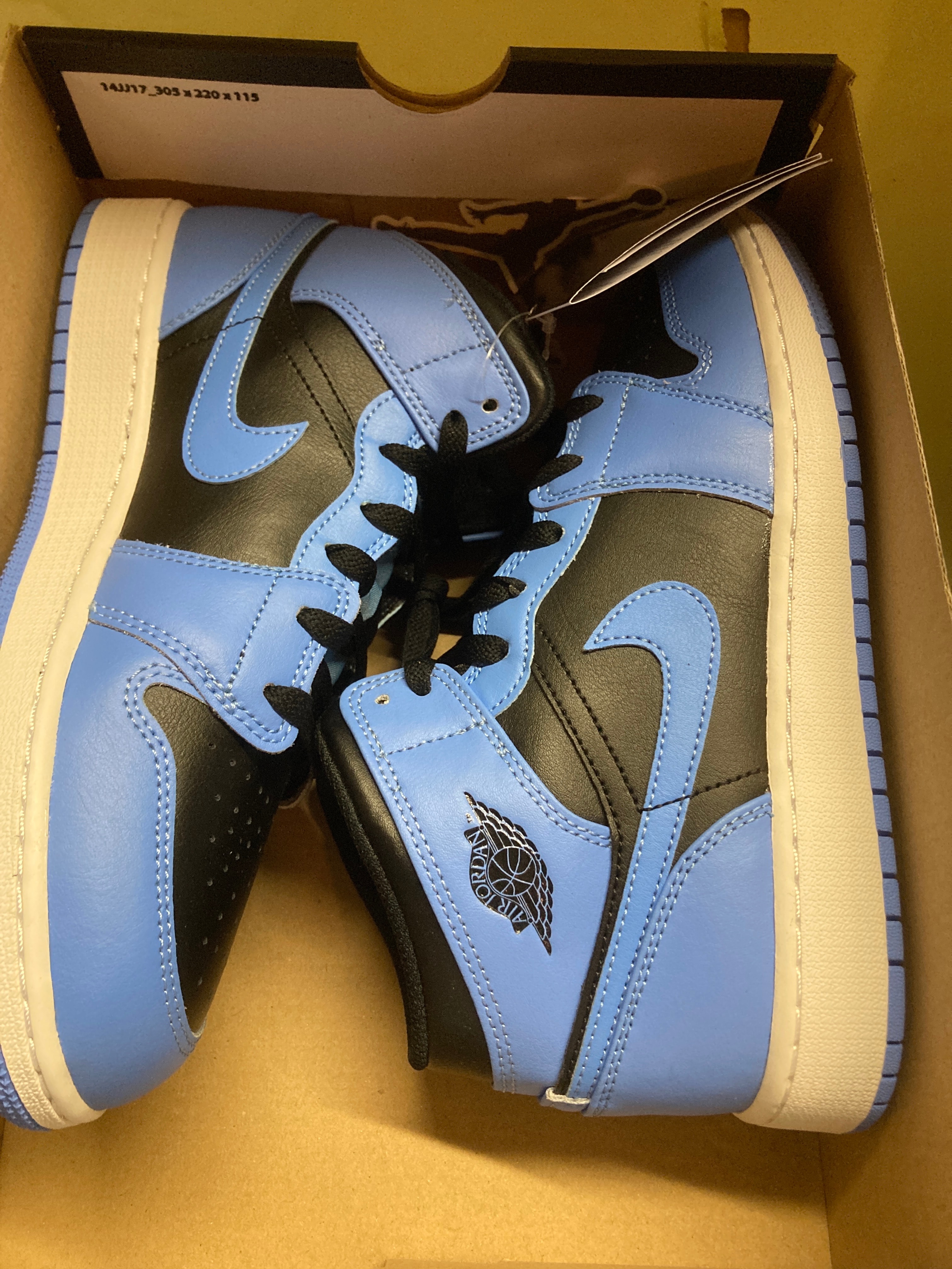 Nike GS Air Jordan 1 Mid "University Blue"