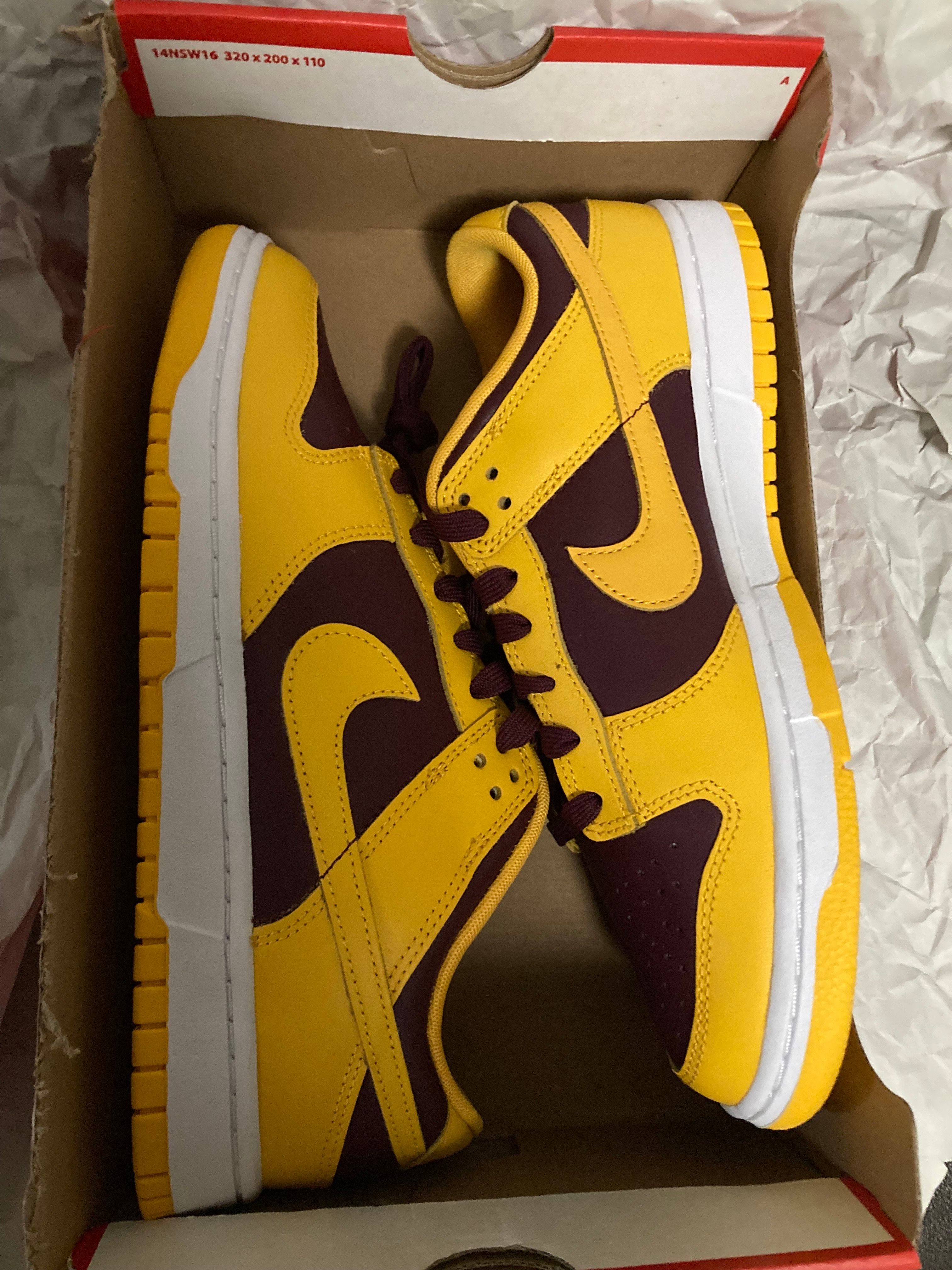 Nike Dunk Low Retro "University Gold and Deep Maroon"